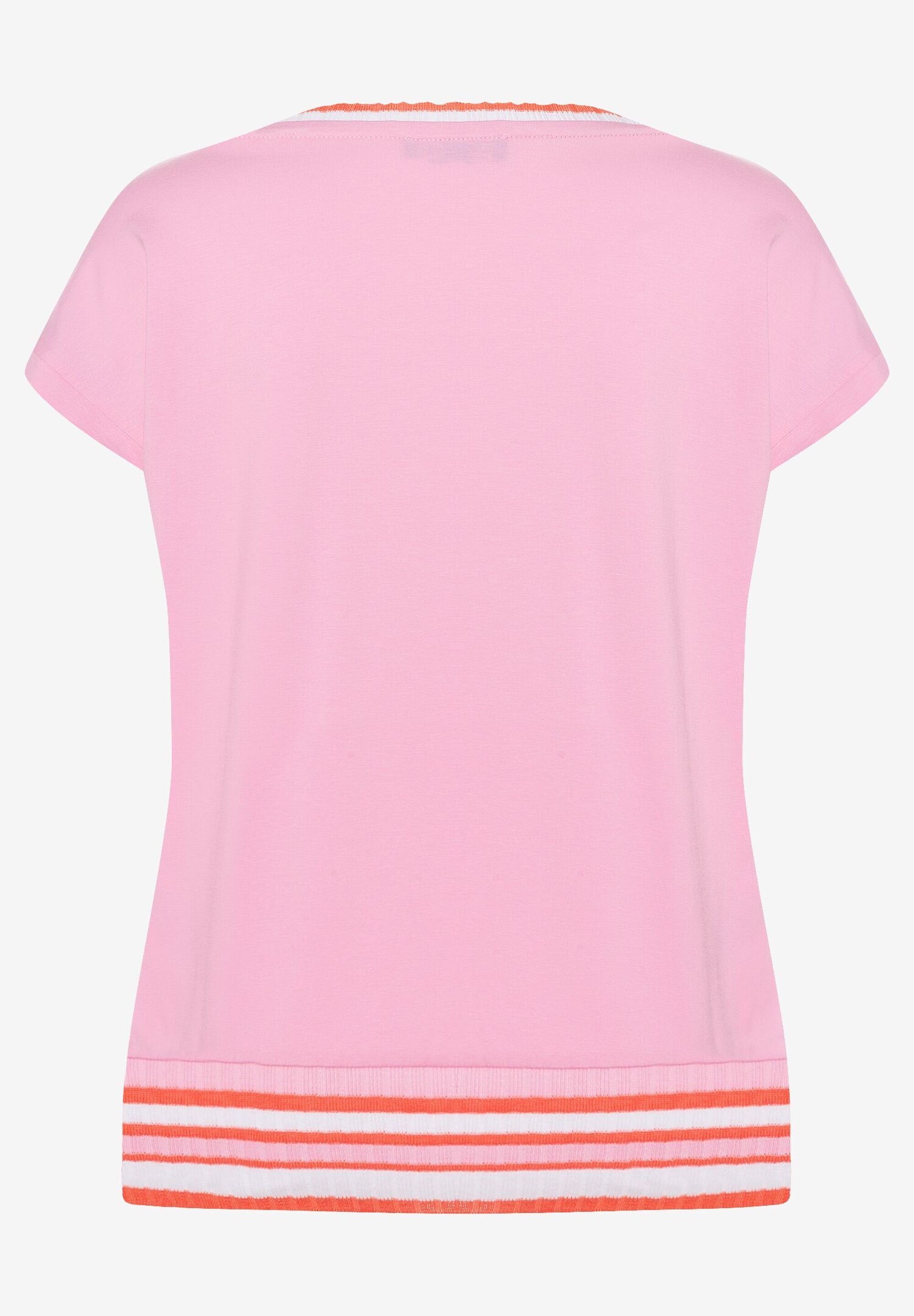 Pink T-Shirt With Knitted Cuffs_41020058_0827_04