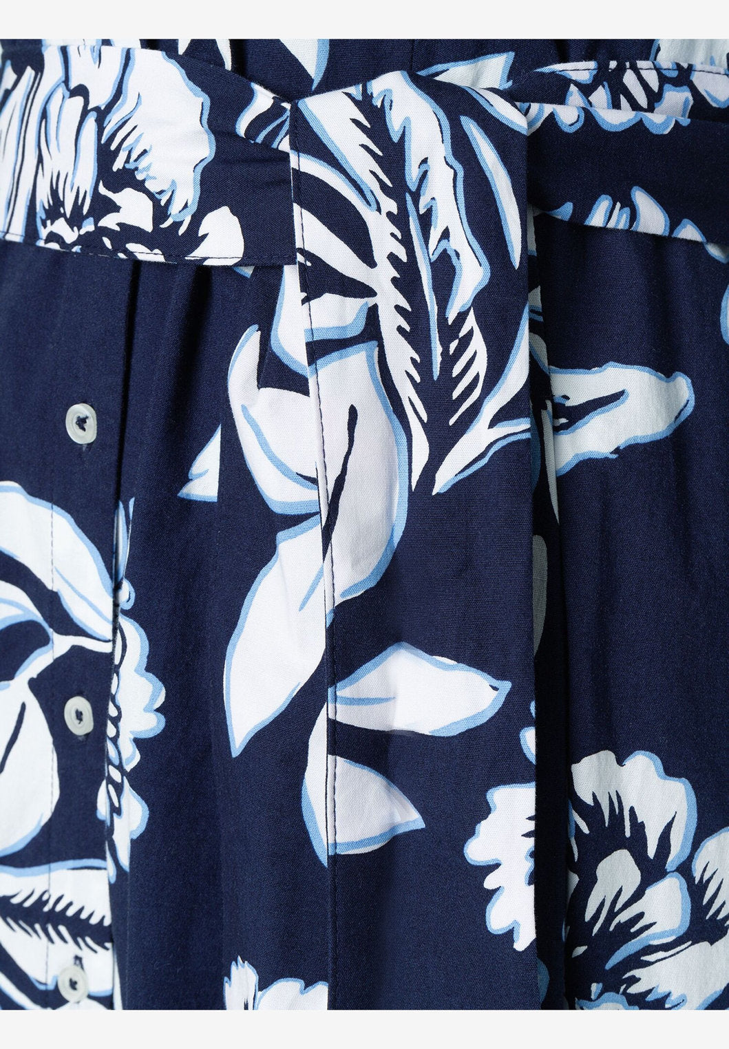 Navy & White Flower Print Shirt Dress_41023052_3379_04