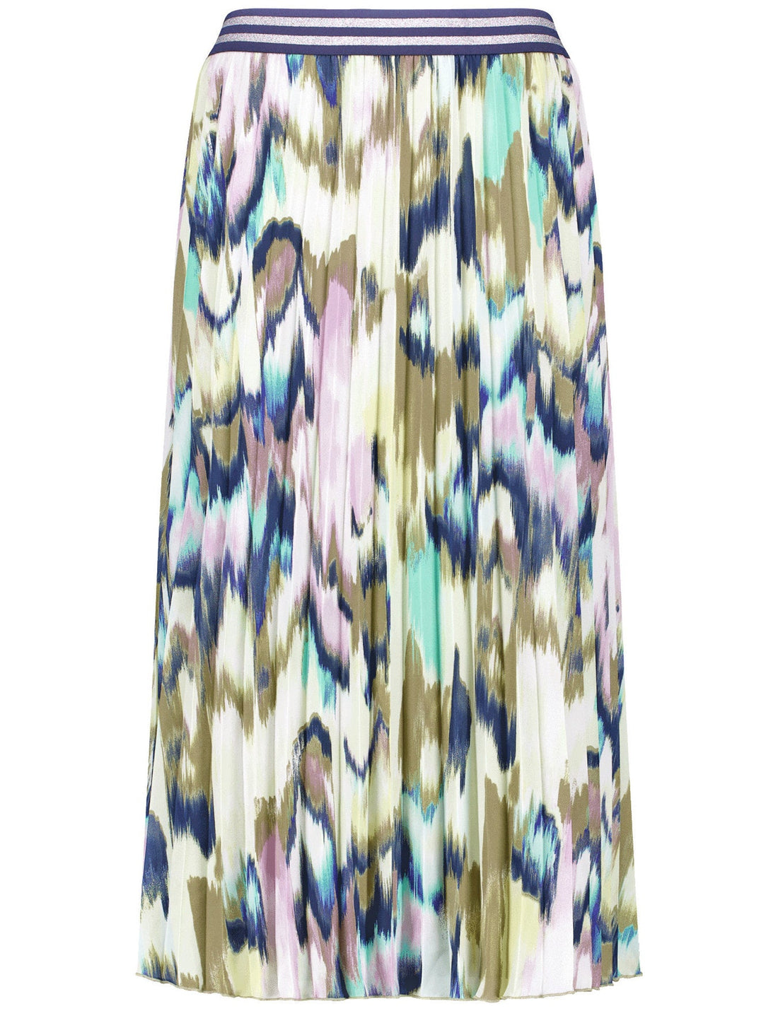 Gerry Weber_Patterned Pleated Skirt with an Elasticated Waistband_510015-31518_9036_02