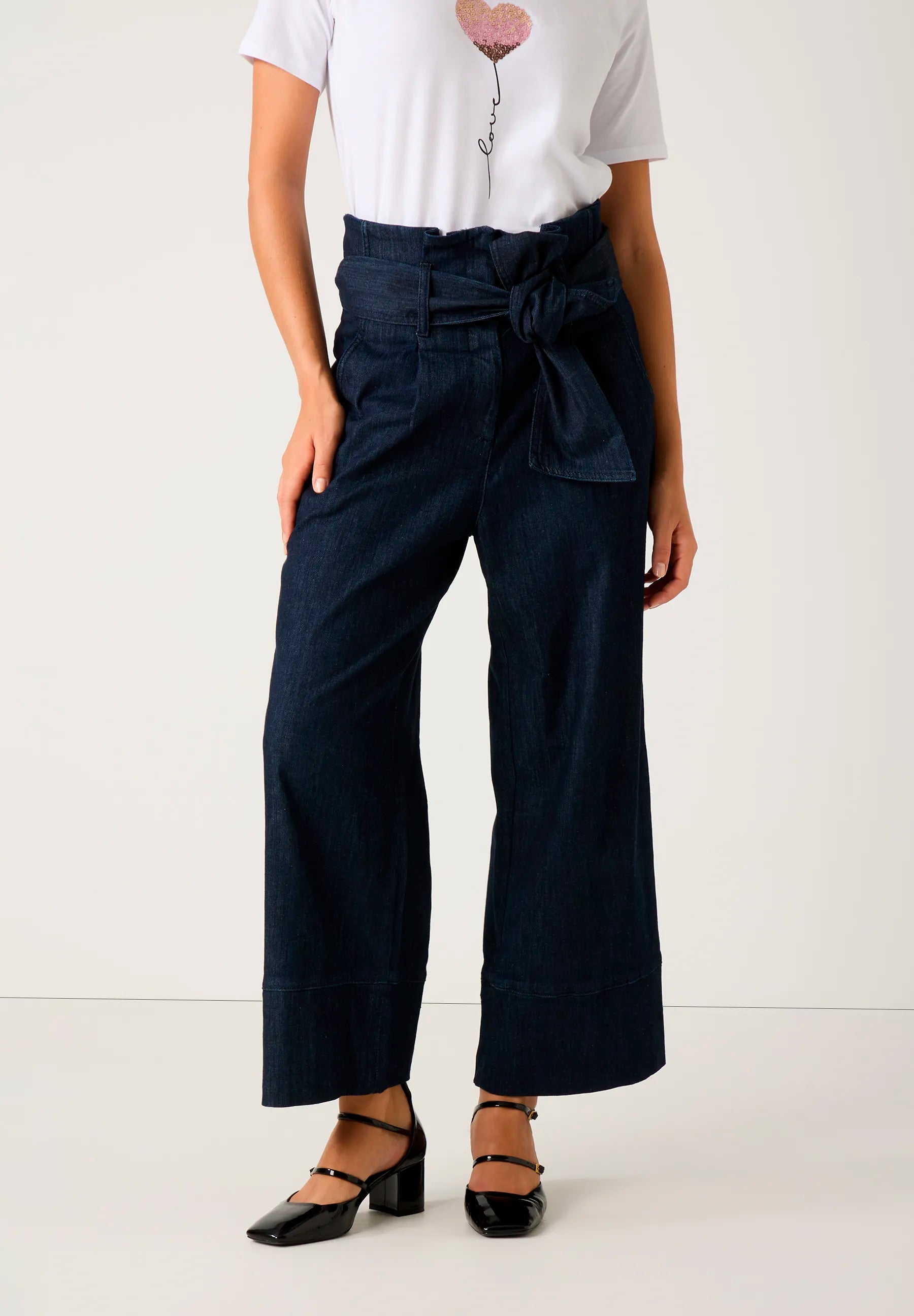 More & More_Dark Blue Denim_Jeans with Belt_51094203_0963_02