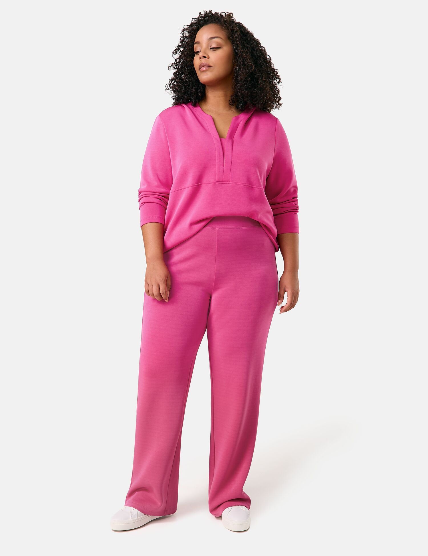 Samoon_Pull-On Trousers Made of Sand-Washed Sweatshirt Fabric_621602-26109_3350_06
