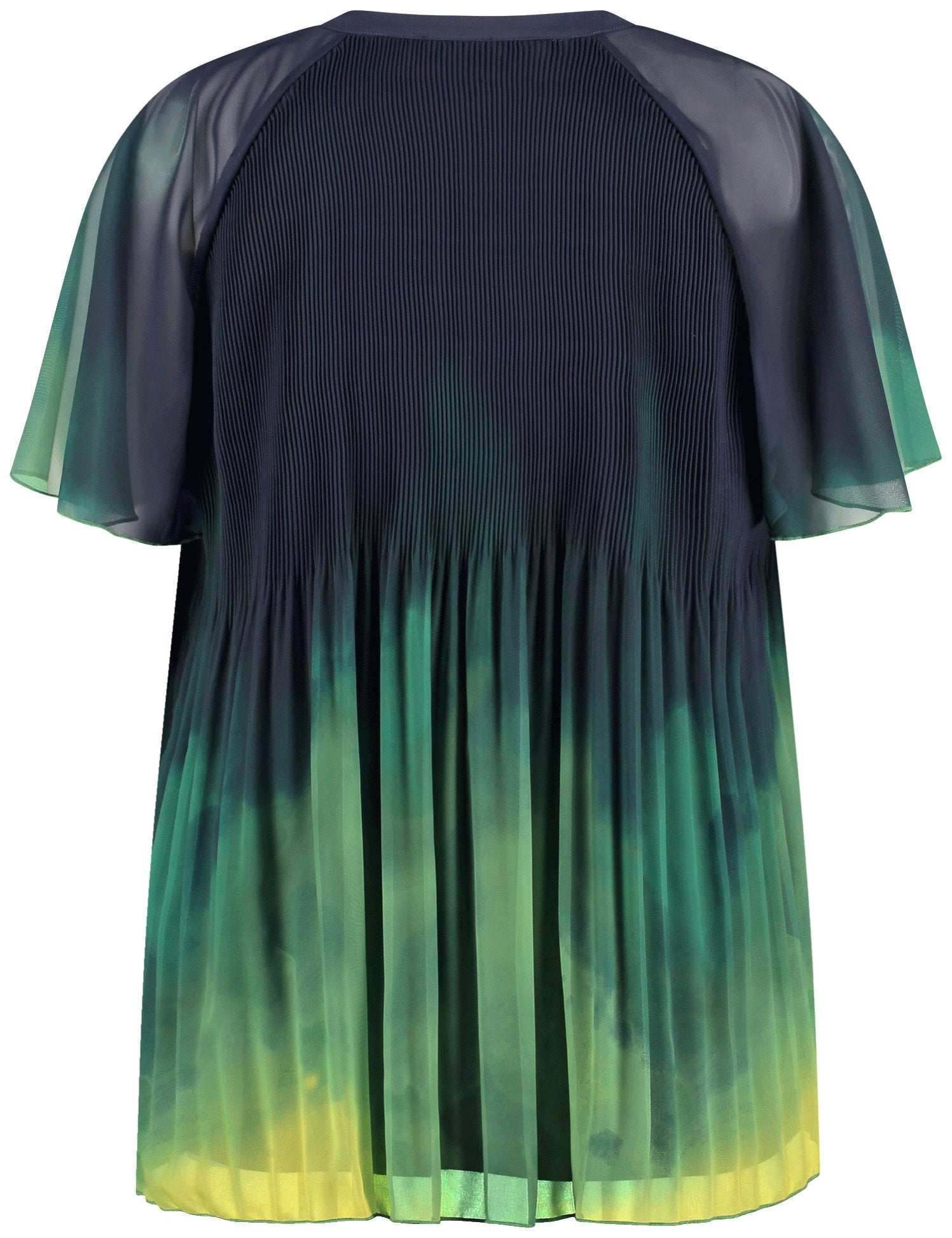 Samoon_Pleated Blouse with Short Sleeves_660624-21137_5752_06