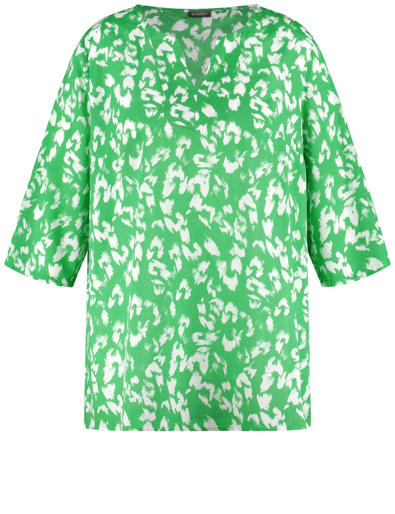 Samoon_Cotton Voile Tunic with 3/4-Length Sleeves_660649-21139_5752_05