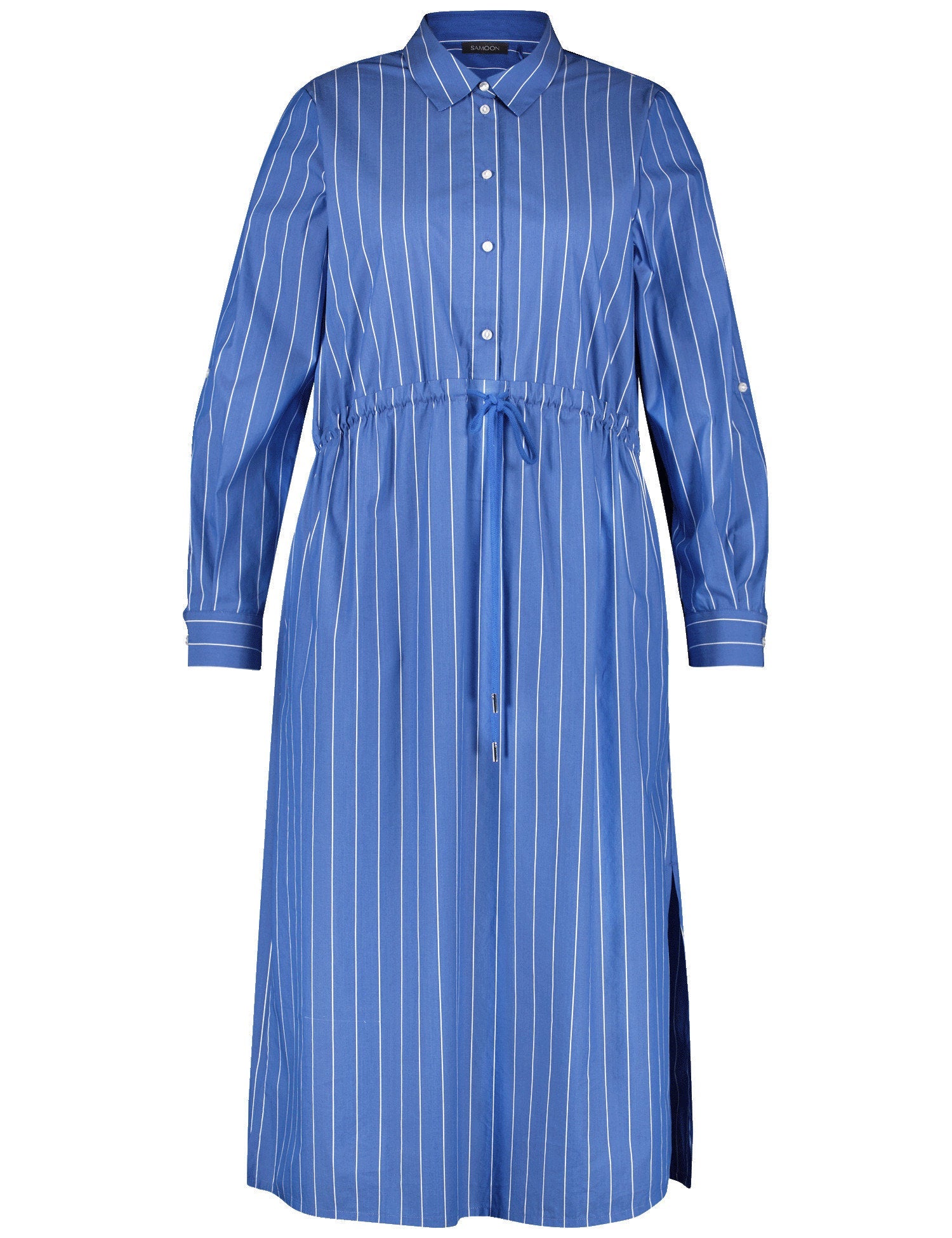 Samoon_Cotton Dress with a Striped Pattern and Drawstring_680607-21126_8962_04