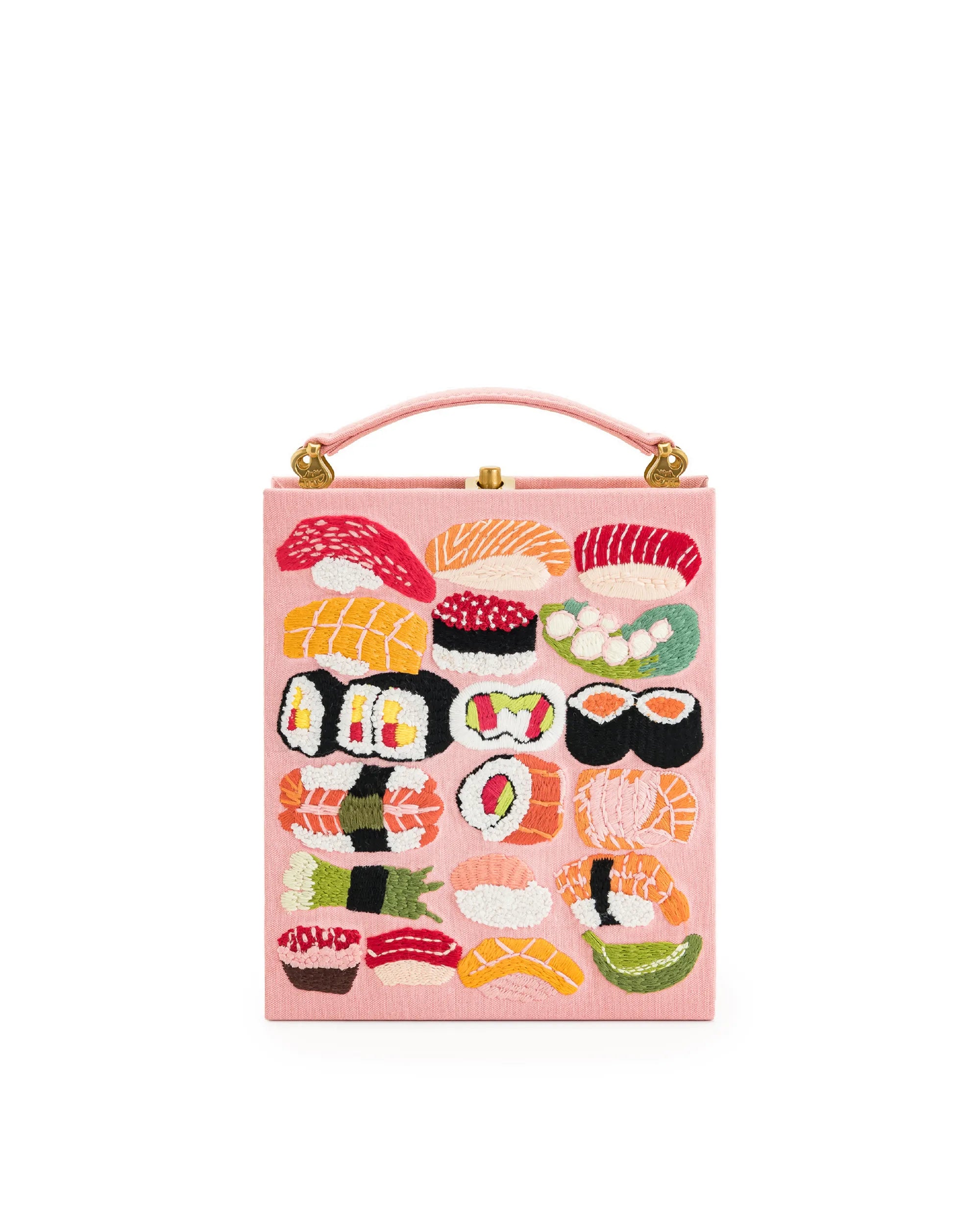 JW PEI_Pink_Embroidery Pattern Book Shape Clutch Bags_7871-4_Pink_01