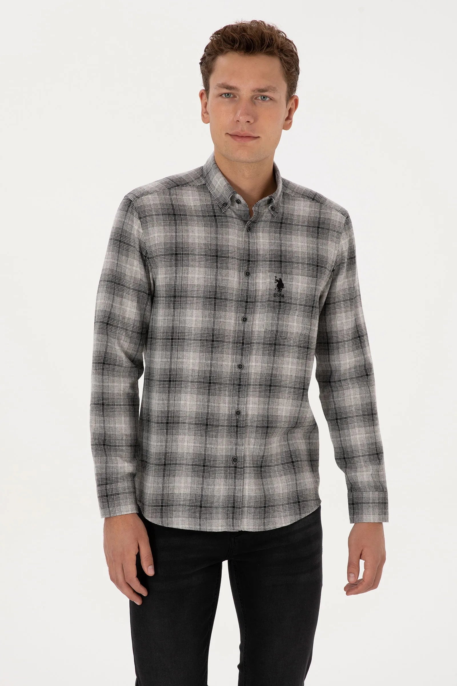 U.S. Polo Assn._Black_Woven Shirt_G081GL0040 2236483_VR046_01