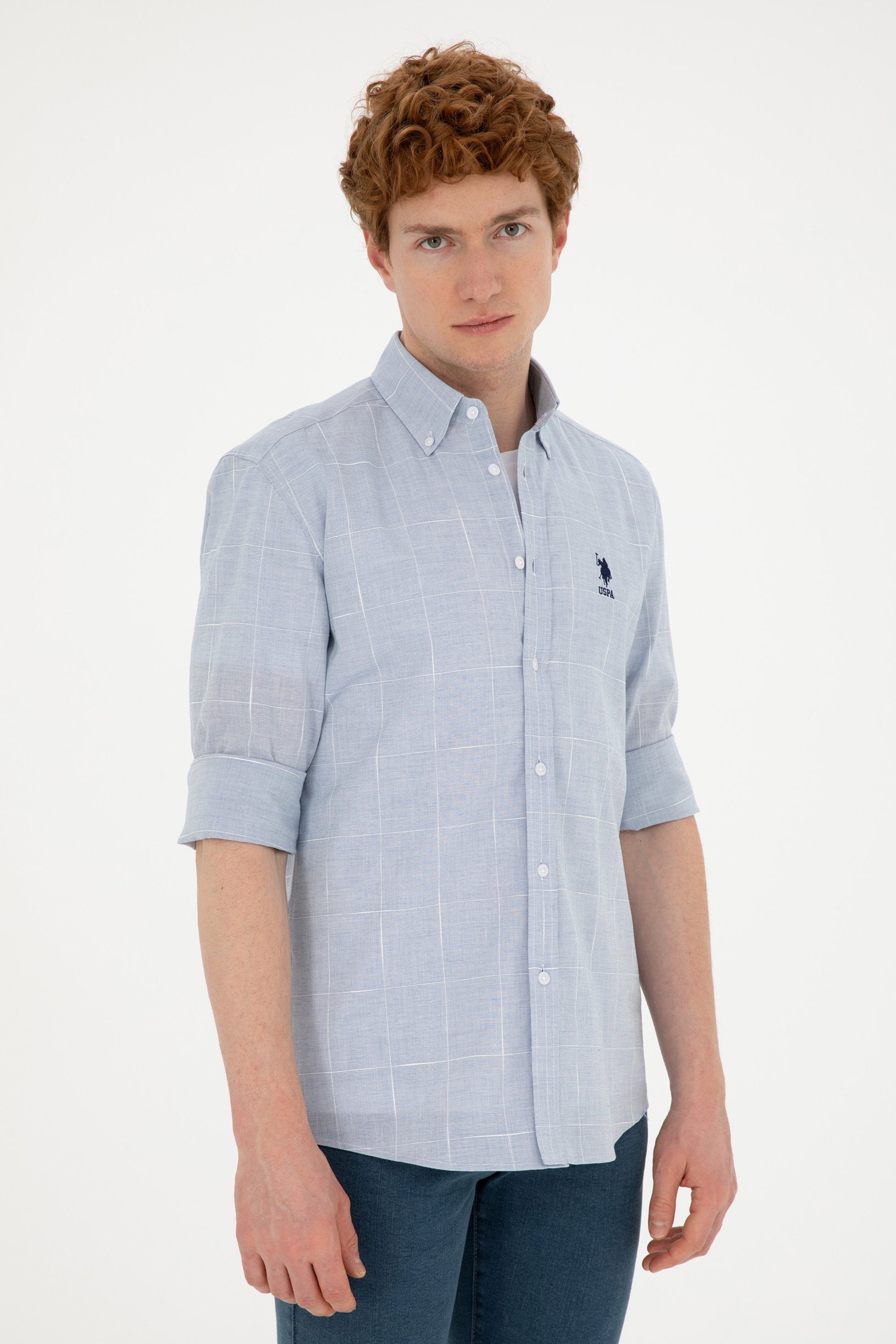 Button Down Shirt With Logo_G081GL0040 1831914_VR032_03