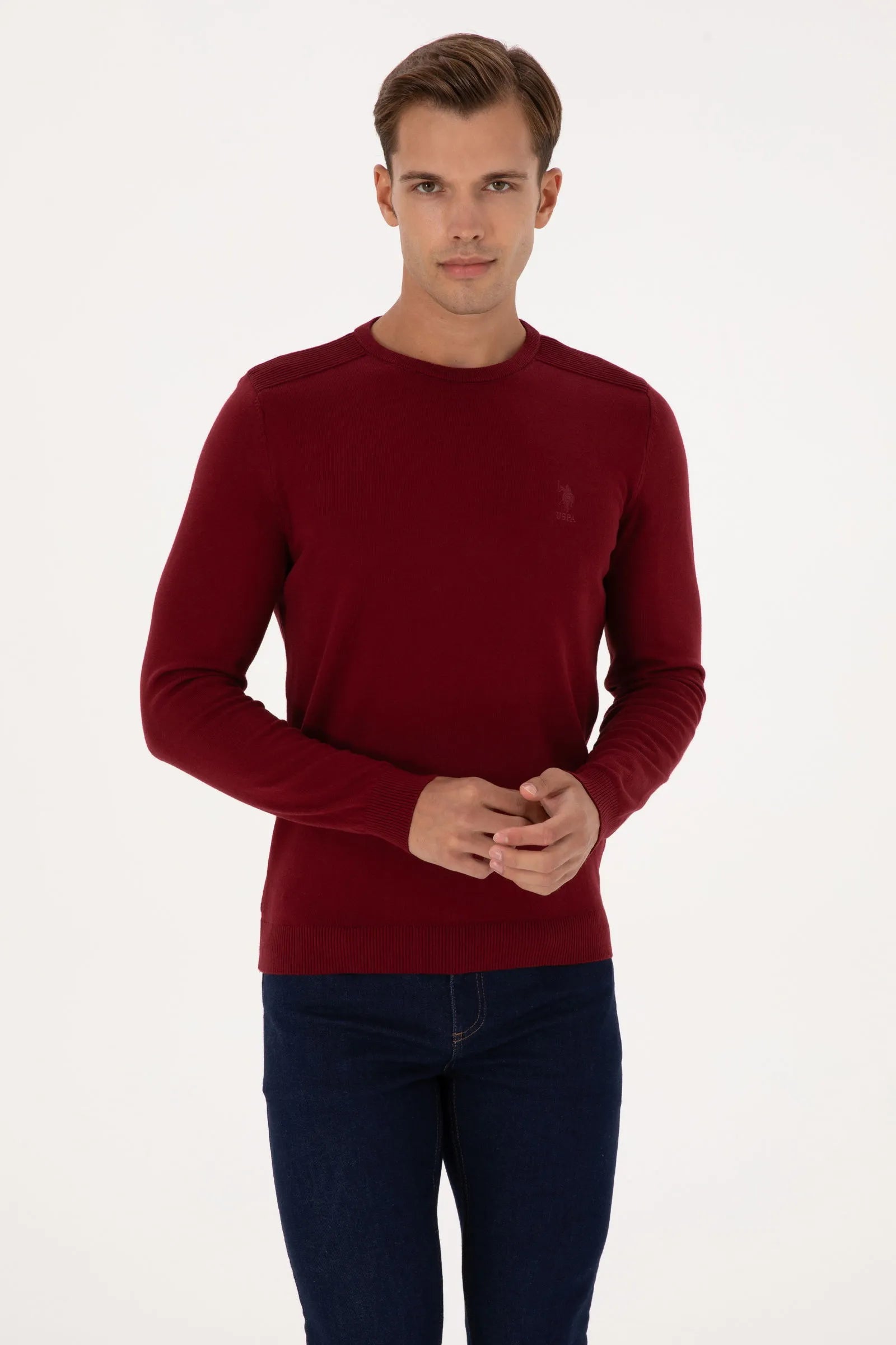 U.S. Polo Assn._Bordeux_Knitting Jumper Basic_G081SZ0TK0 2226959_VR014_01