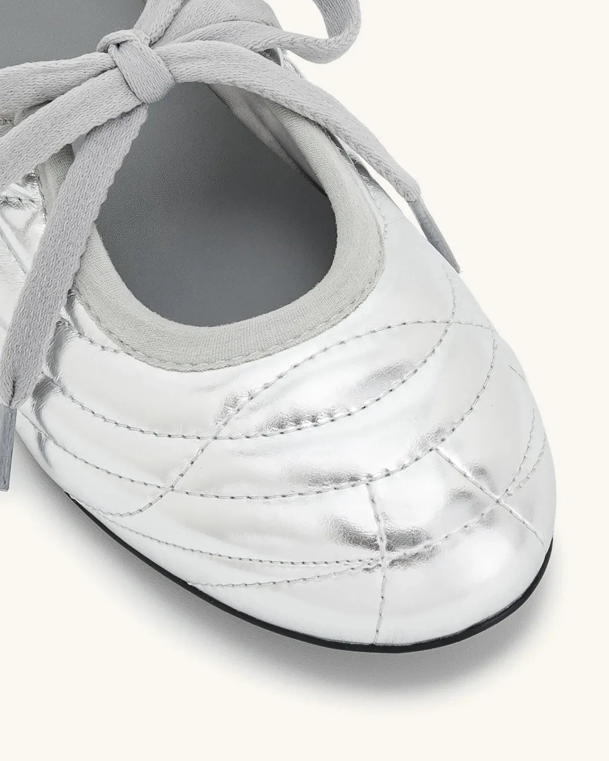 JW PEI_Silver_Erika Topstitching lace-up ballet Flats- Silver_JF30619-9_81_07
