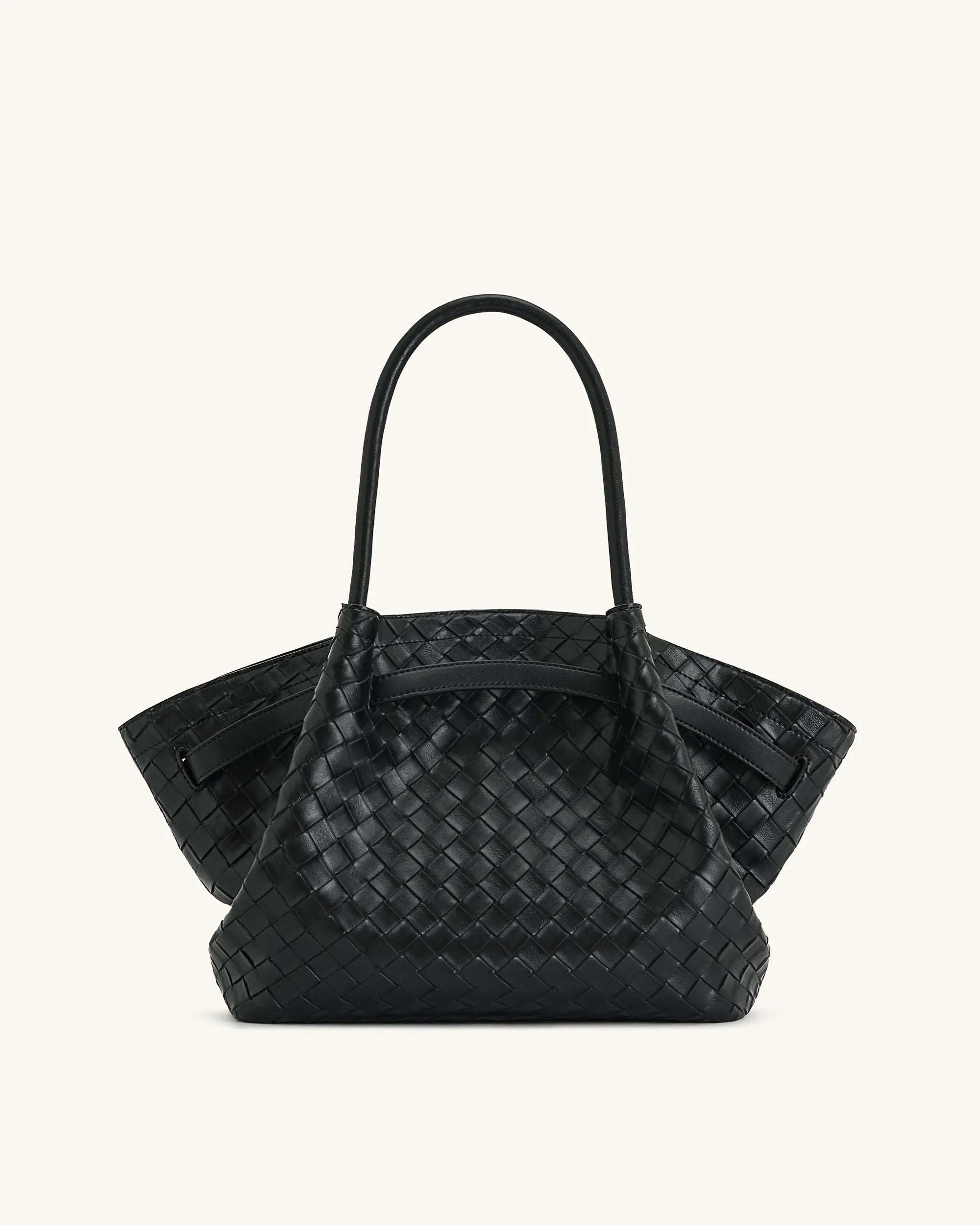 JW PEI_Black_Hana Medium Weave Texture Tote Bags_JH306B04-12_Black_03