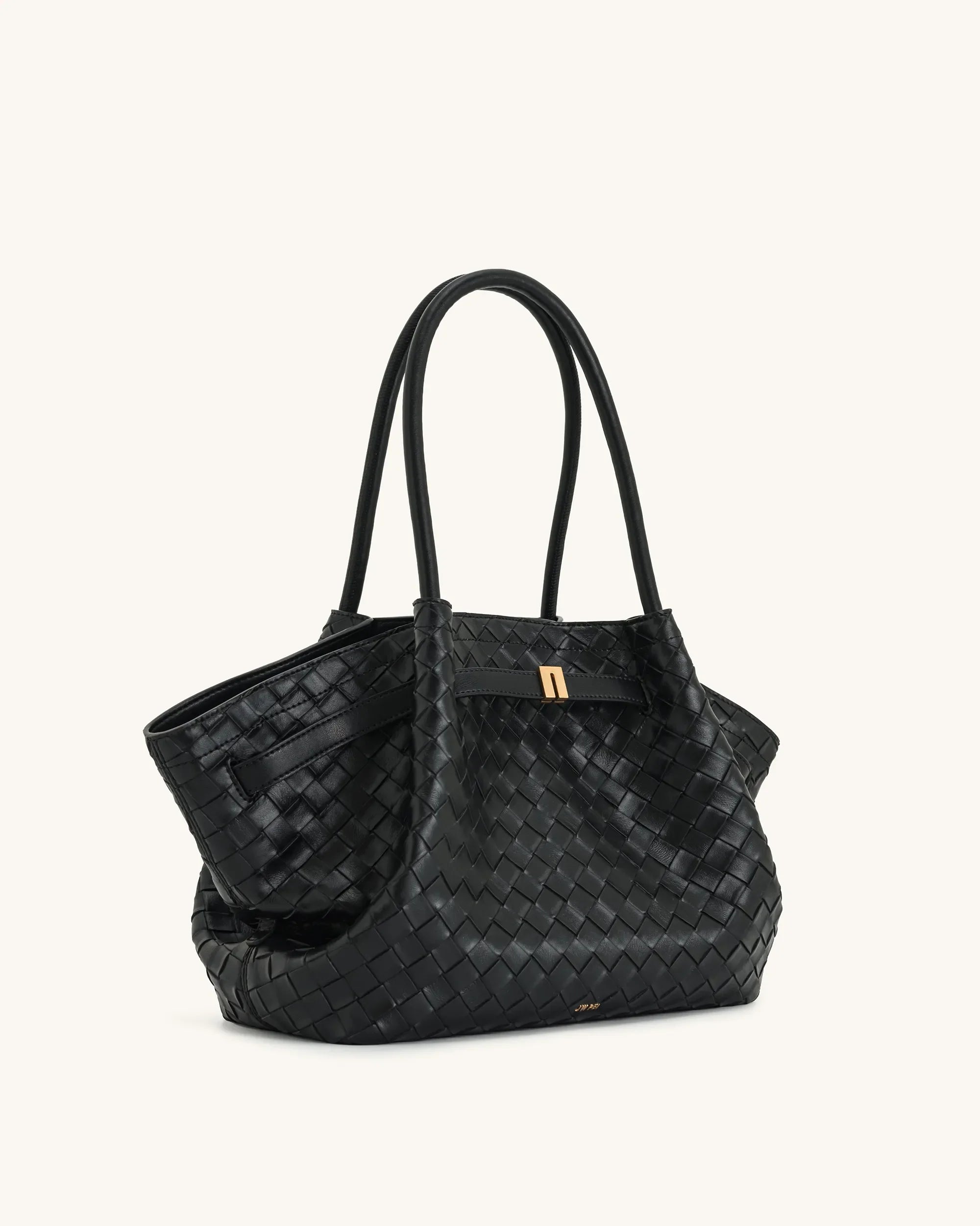 JW PEI_Black_Hana Medium Weave Texture Tote Bags_JH306B04-12_Black_04