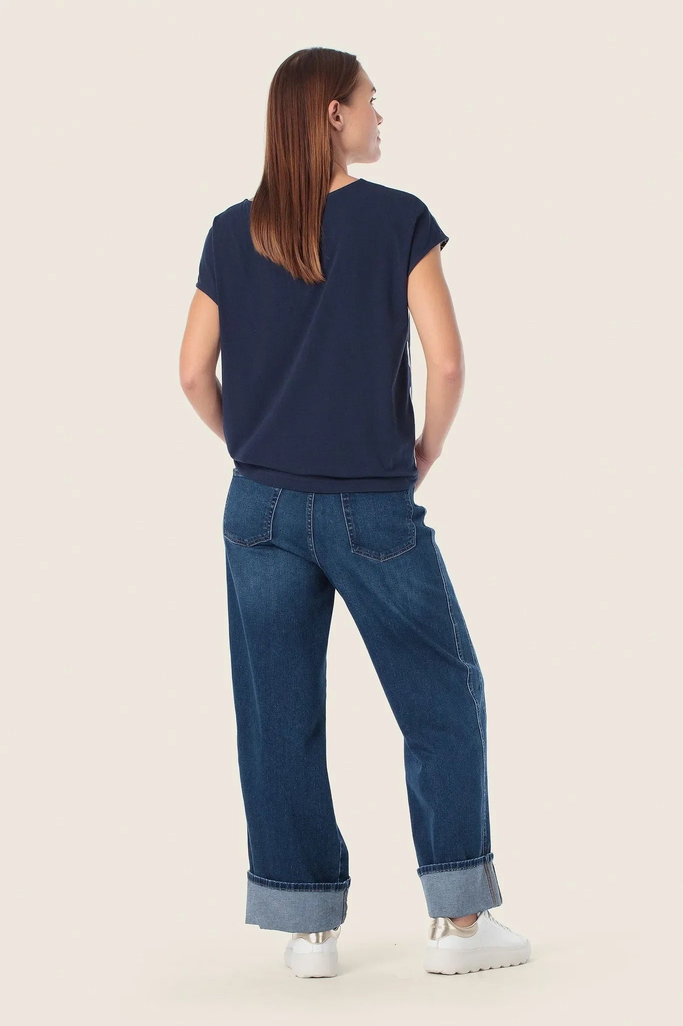 Gerry Weber Blue Indigo Women Printed T-Shirt SKU: N61704_146 Image 04