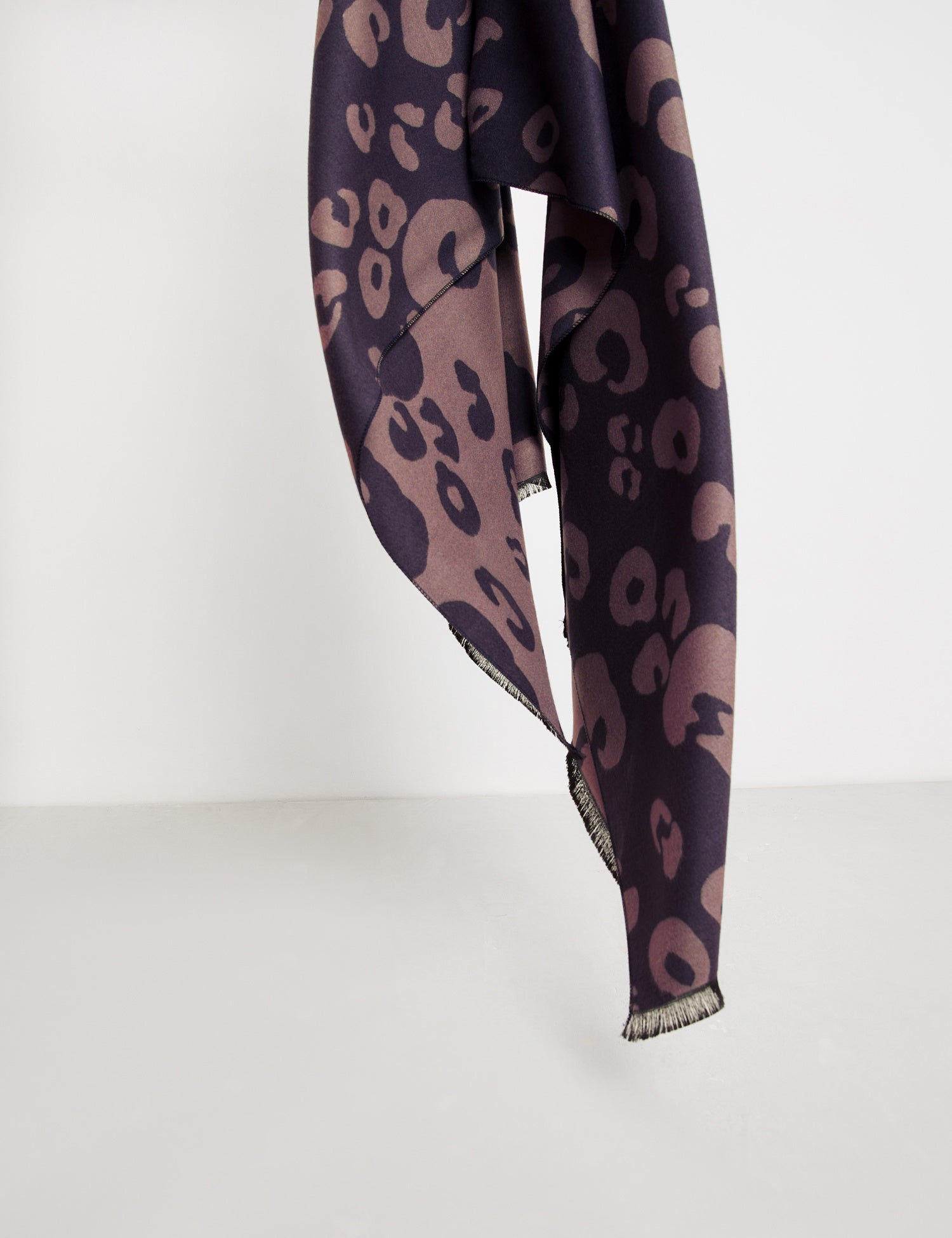 Dark Blue Animal Print Scarf