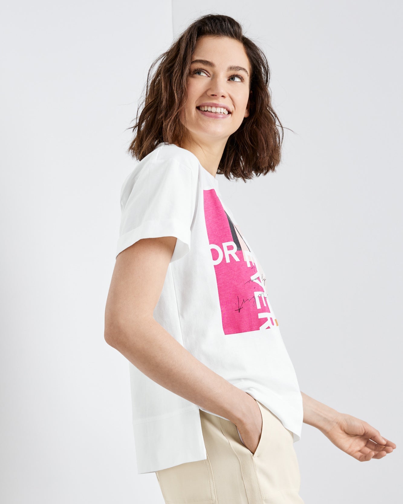 White T-Shirt 1/2 Sleeve