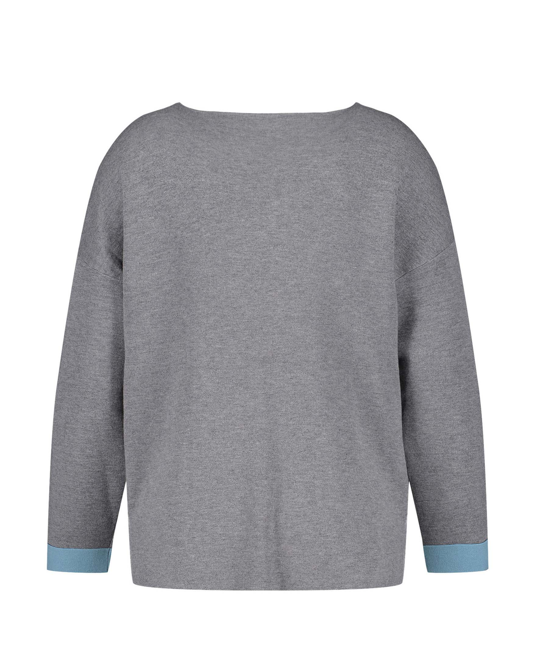 Dark Grey Jumper With A Double-Faced Finish