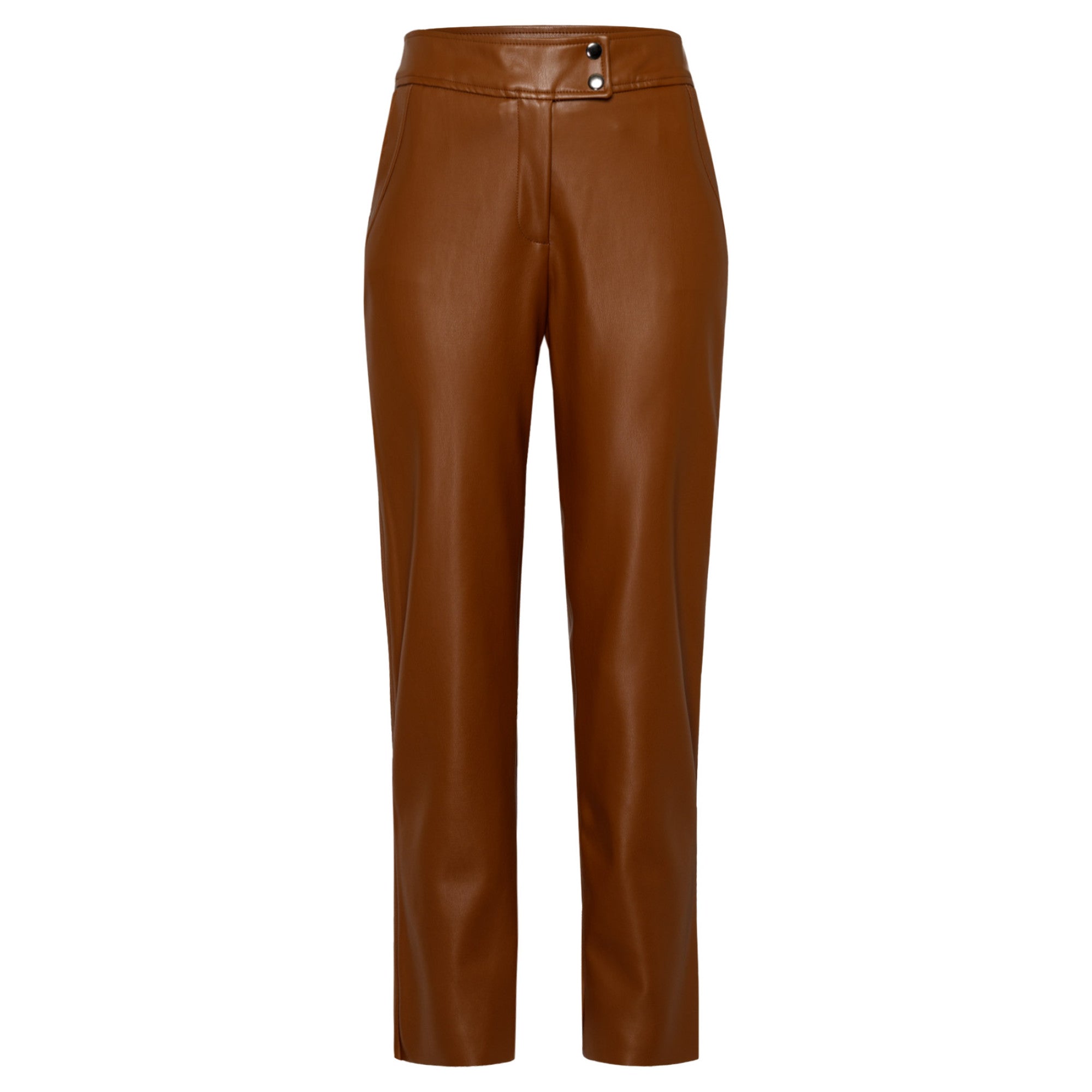 Sunburned Brown Faux Leather Trousers