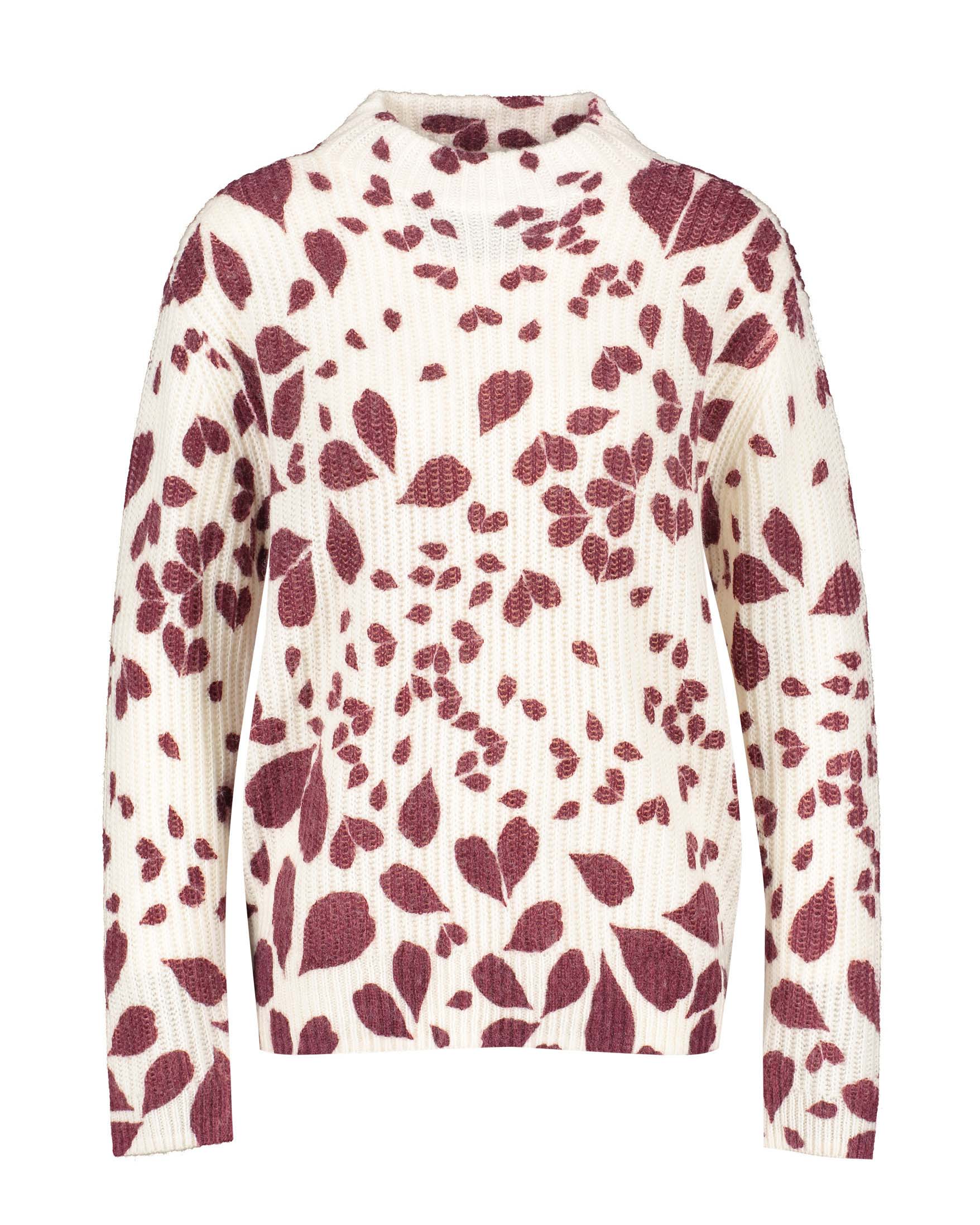 Red Jumper With A Leaf Print