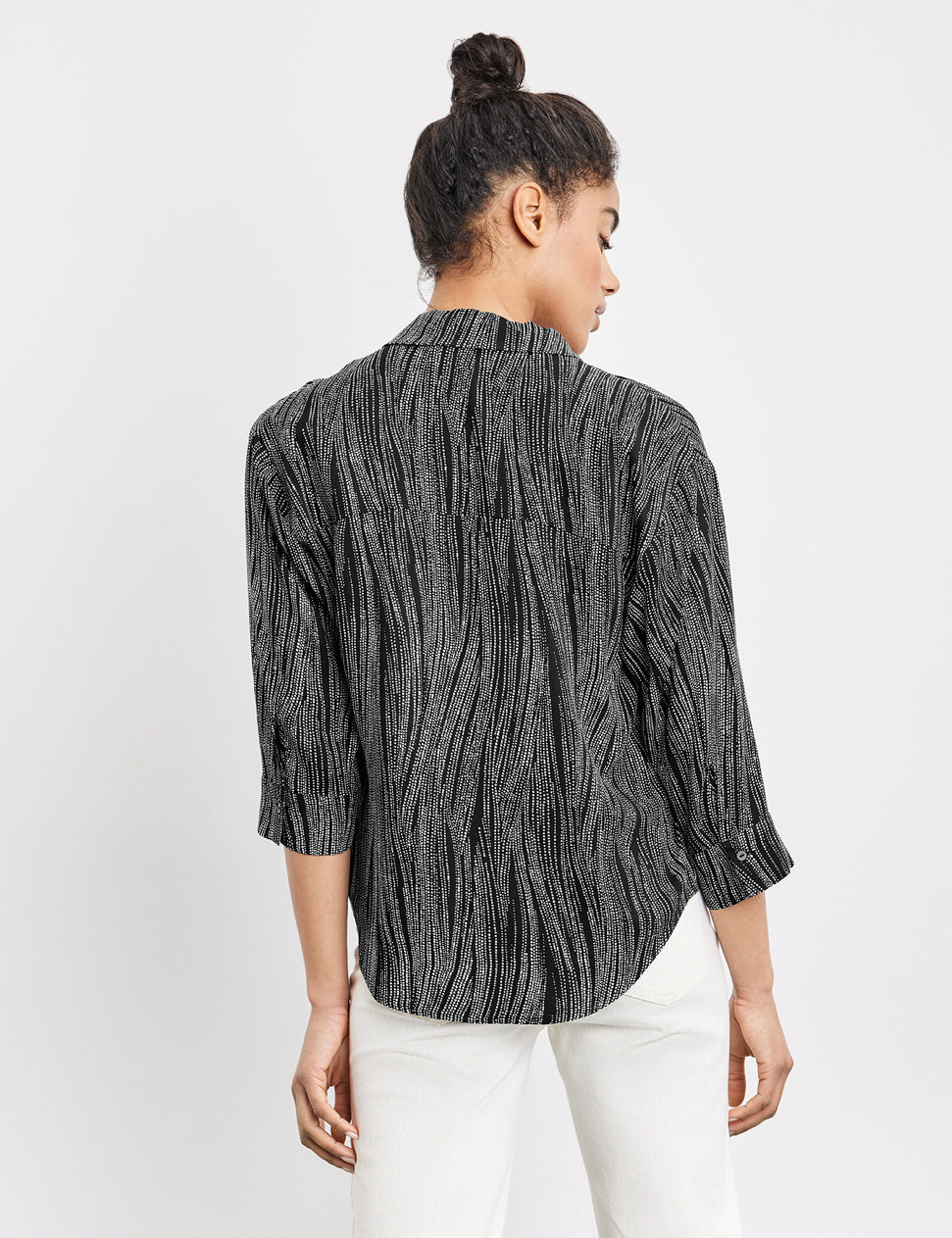 3/4-Sleeve Blouse In A Satin Look