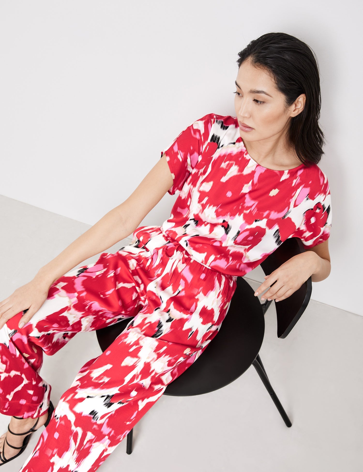 Palazzo Trousers With A Floral Print