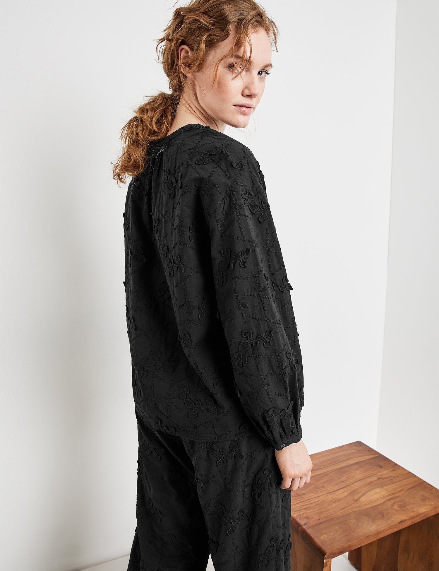 Cotton Blouse With Bobbin Lace"