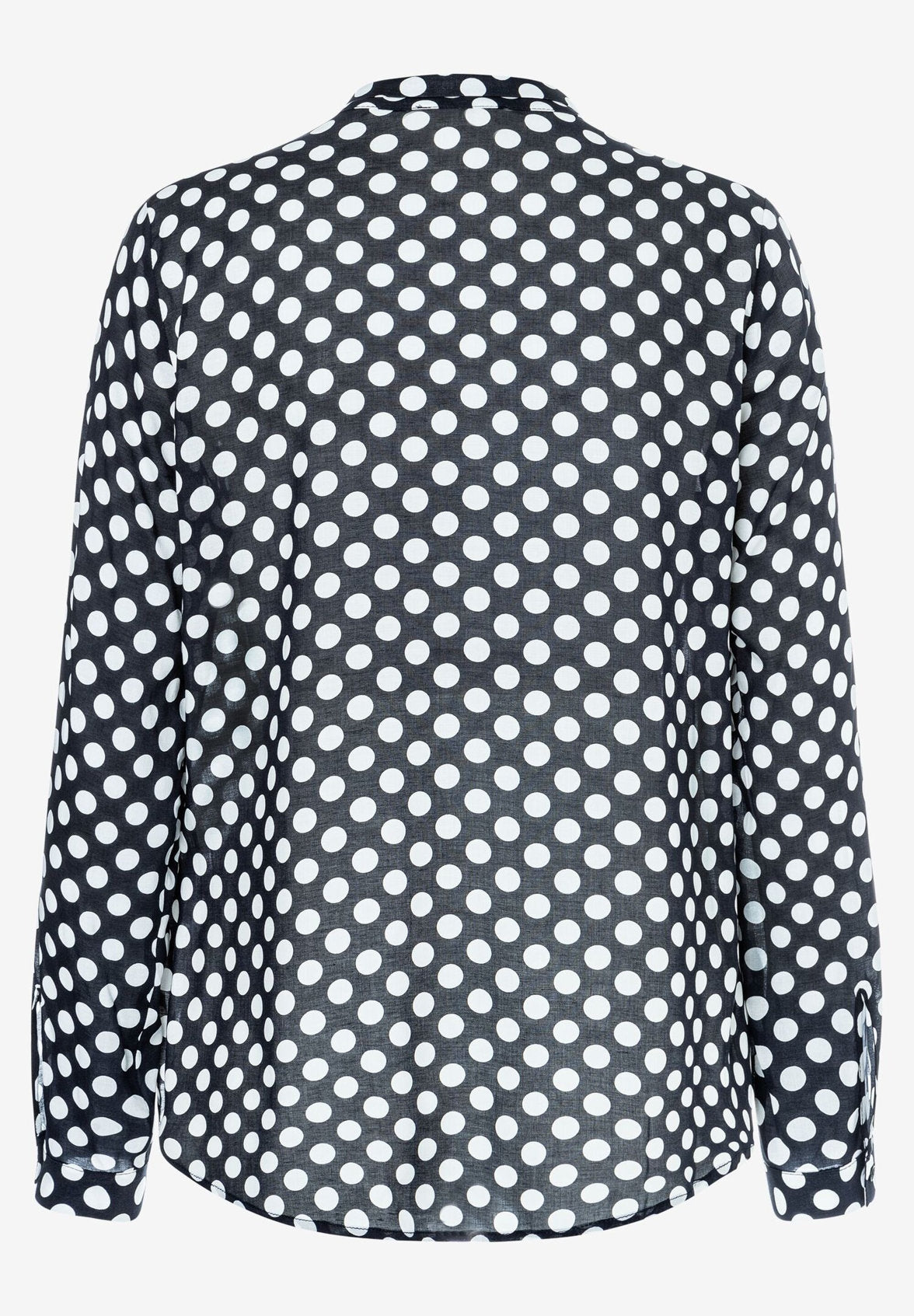 Navy/White Viscose Blouse With Polka Dot Print_41812438_2375_03