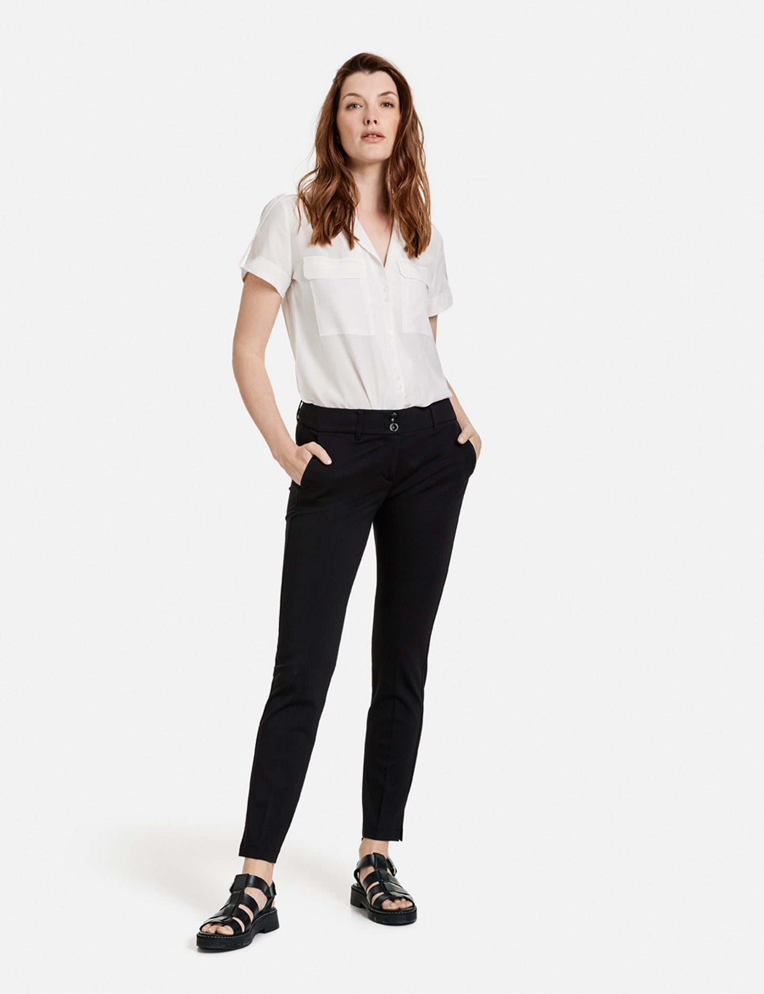 Black Skinny Low Stretch Trousers