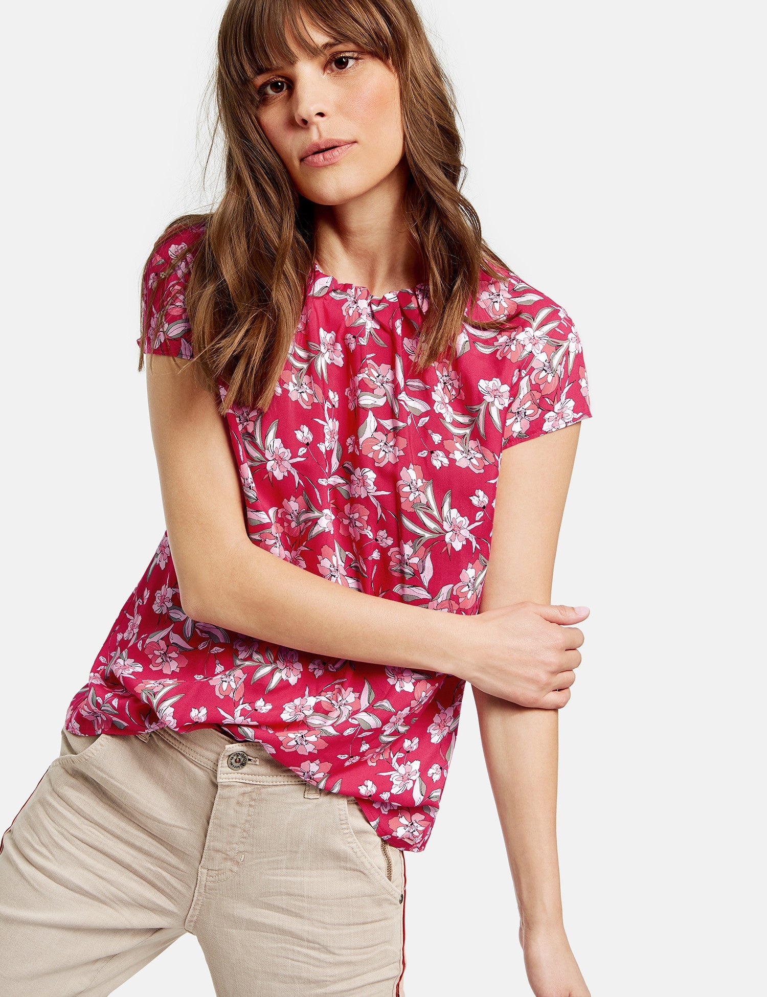 Pink Blouse Short-Sleeve