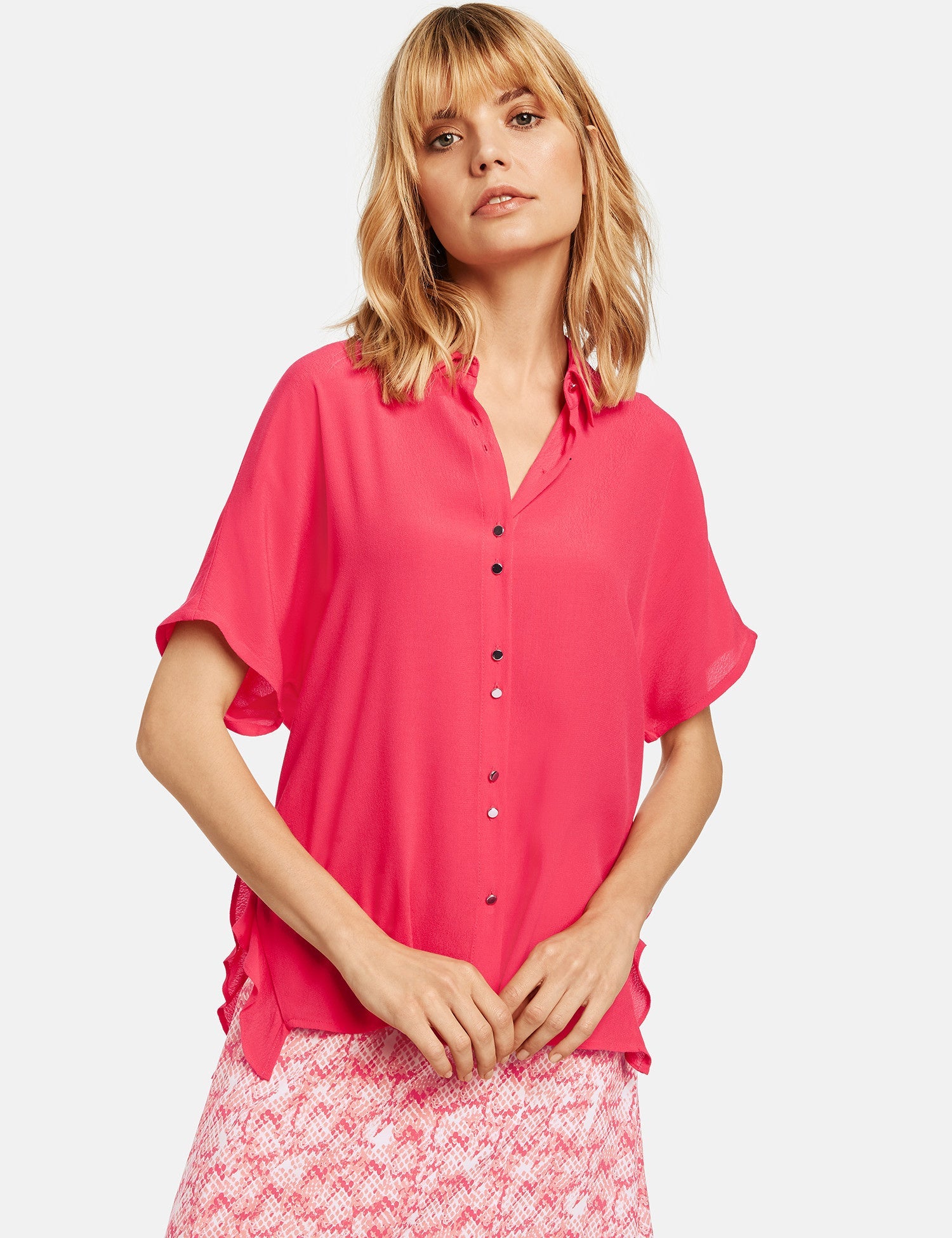 Pink Blouse Short-Sleeve
