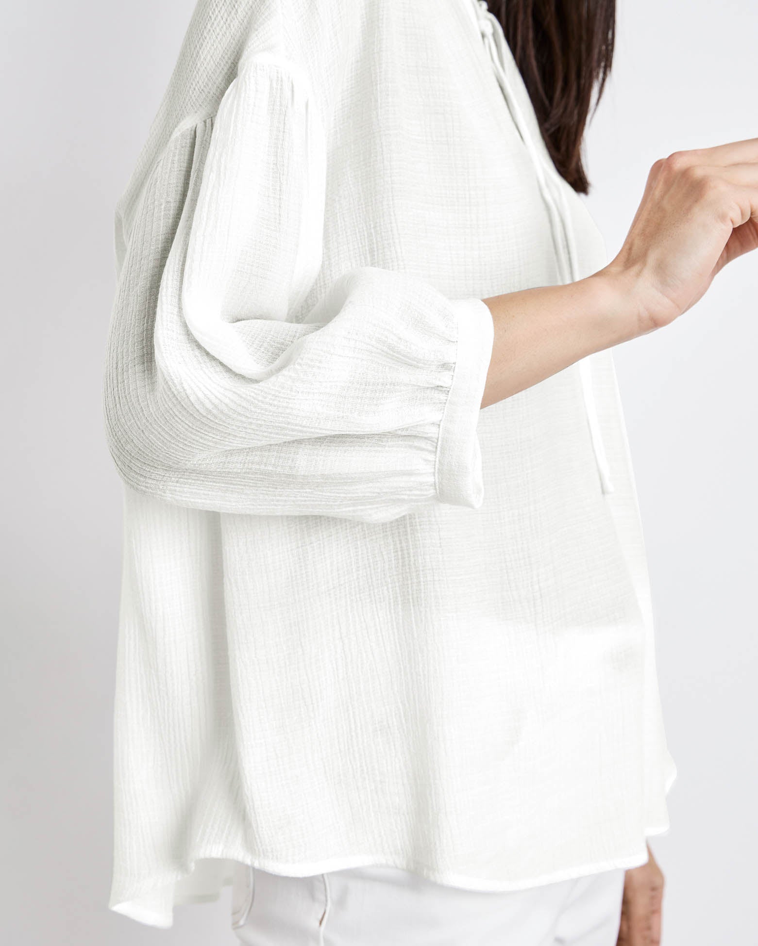 White Blouse 3/4 Sleeve