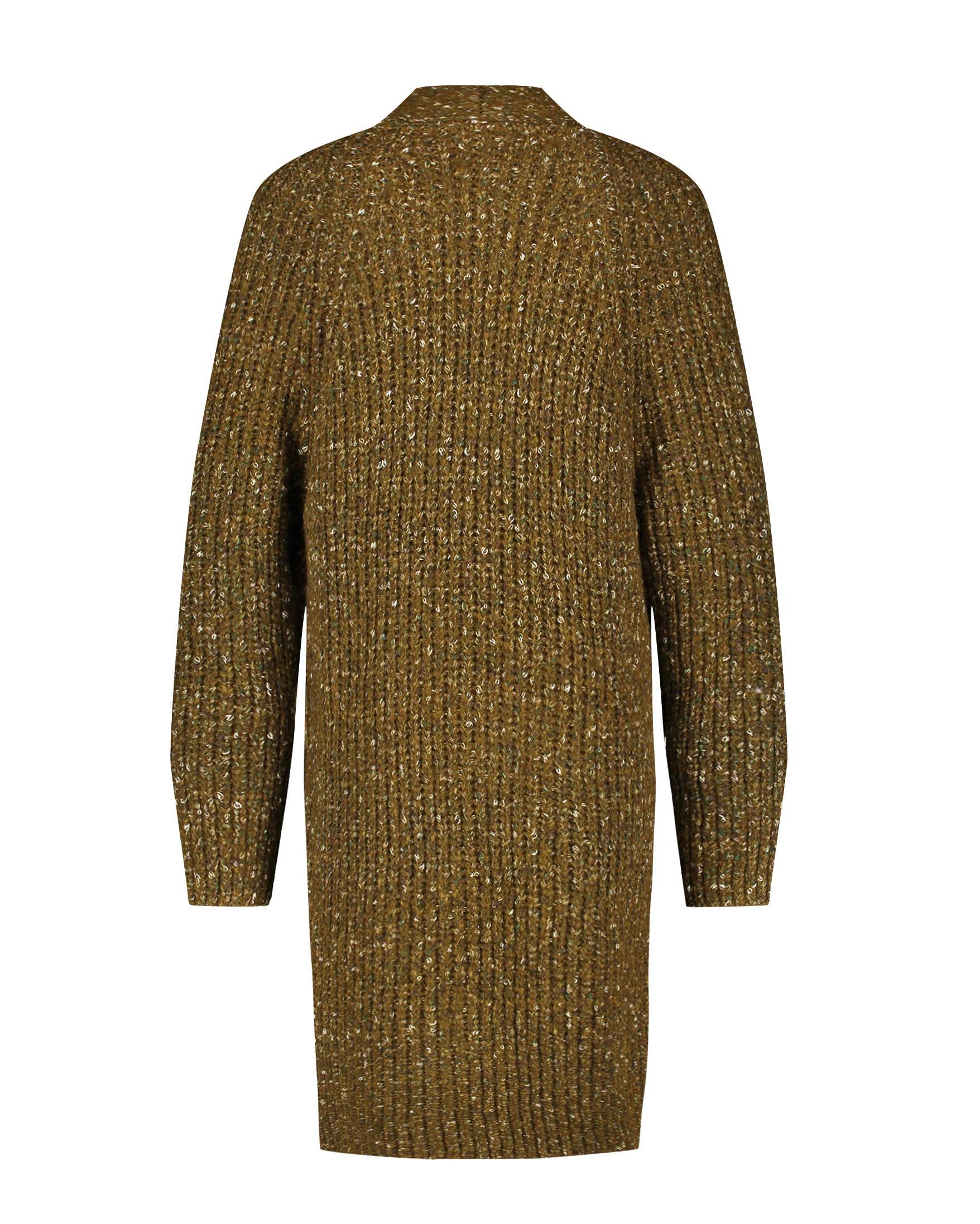 Kaki Long Jacket With A Multi-Coloured Look