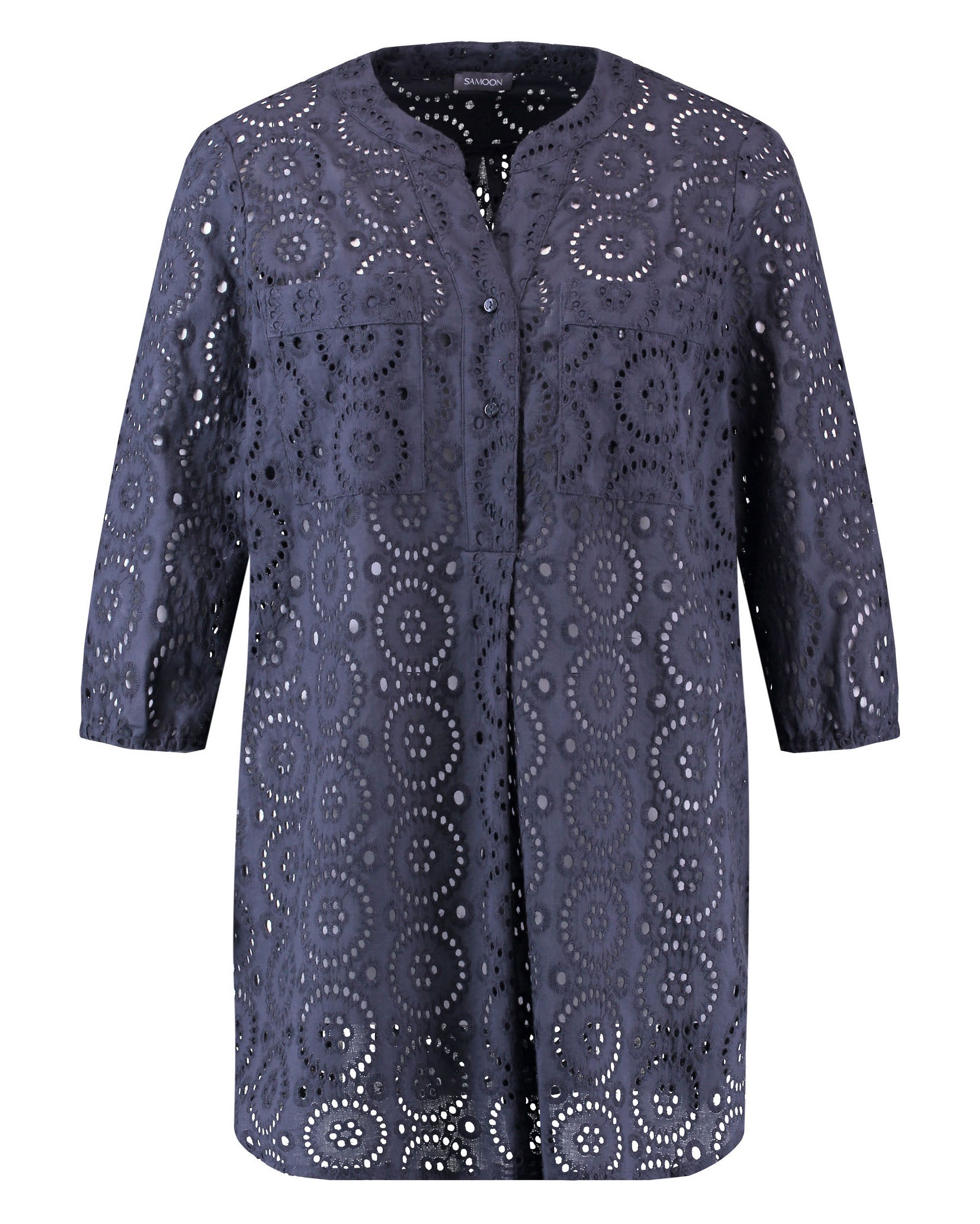 Dark Blue Blouse 3/4 Sleeve