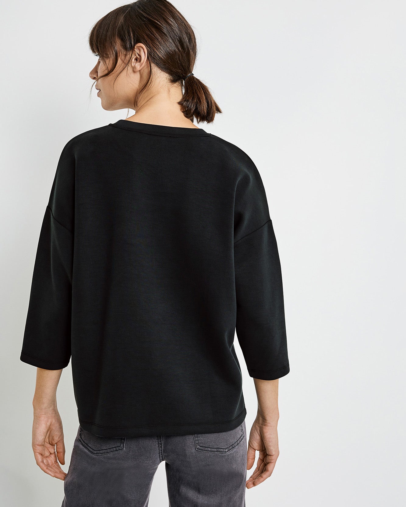 Black T-Shirt 3/4 Sleeve