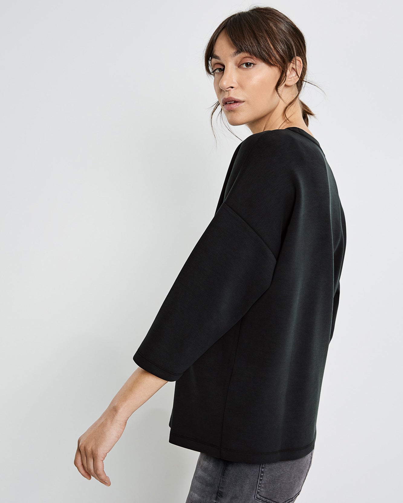 Black T-Shirt 3/4 Sleeve