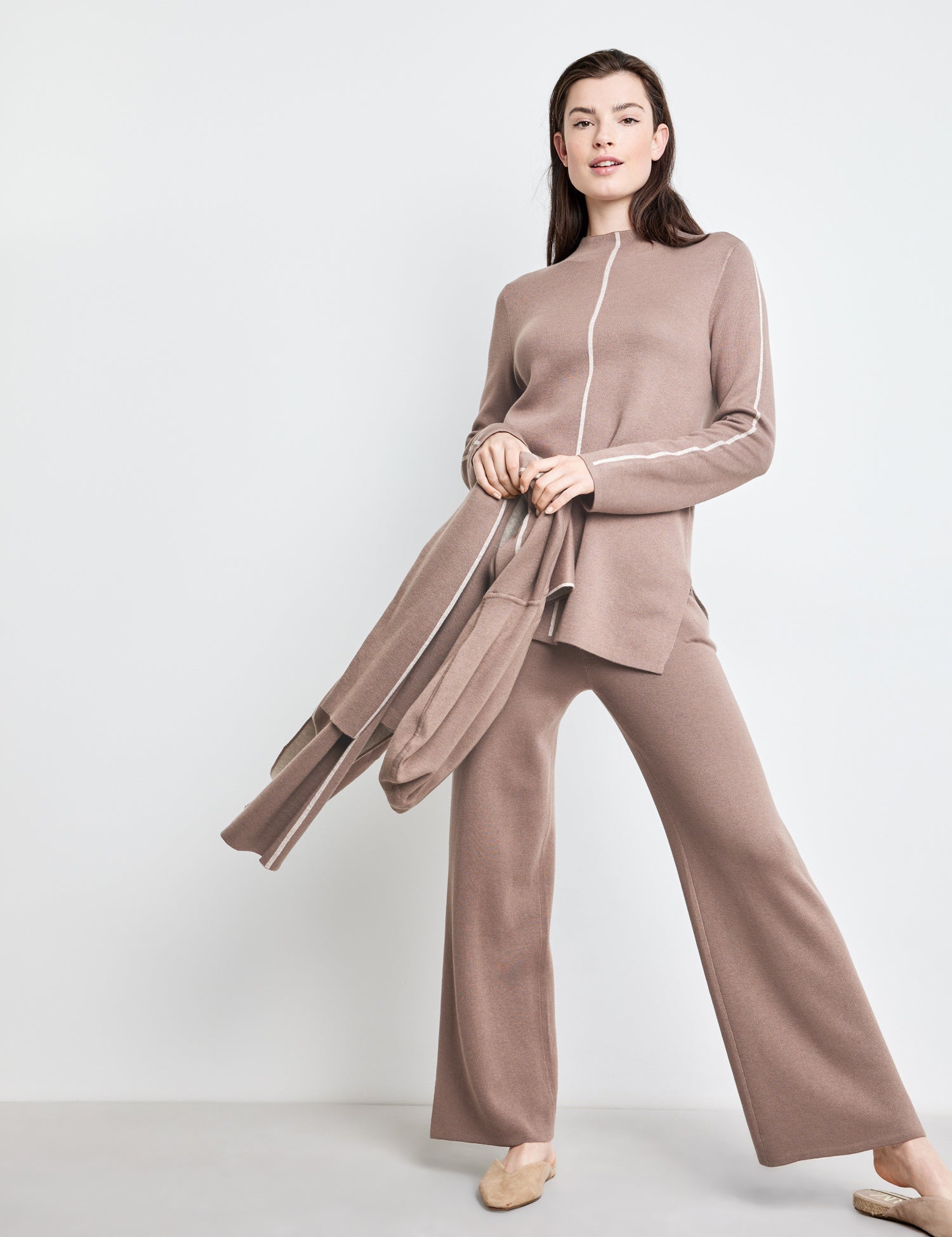 Beige Double-Face Sweater Ecovero