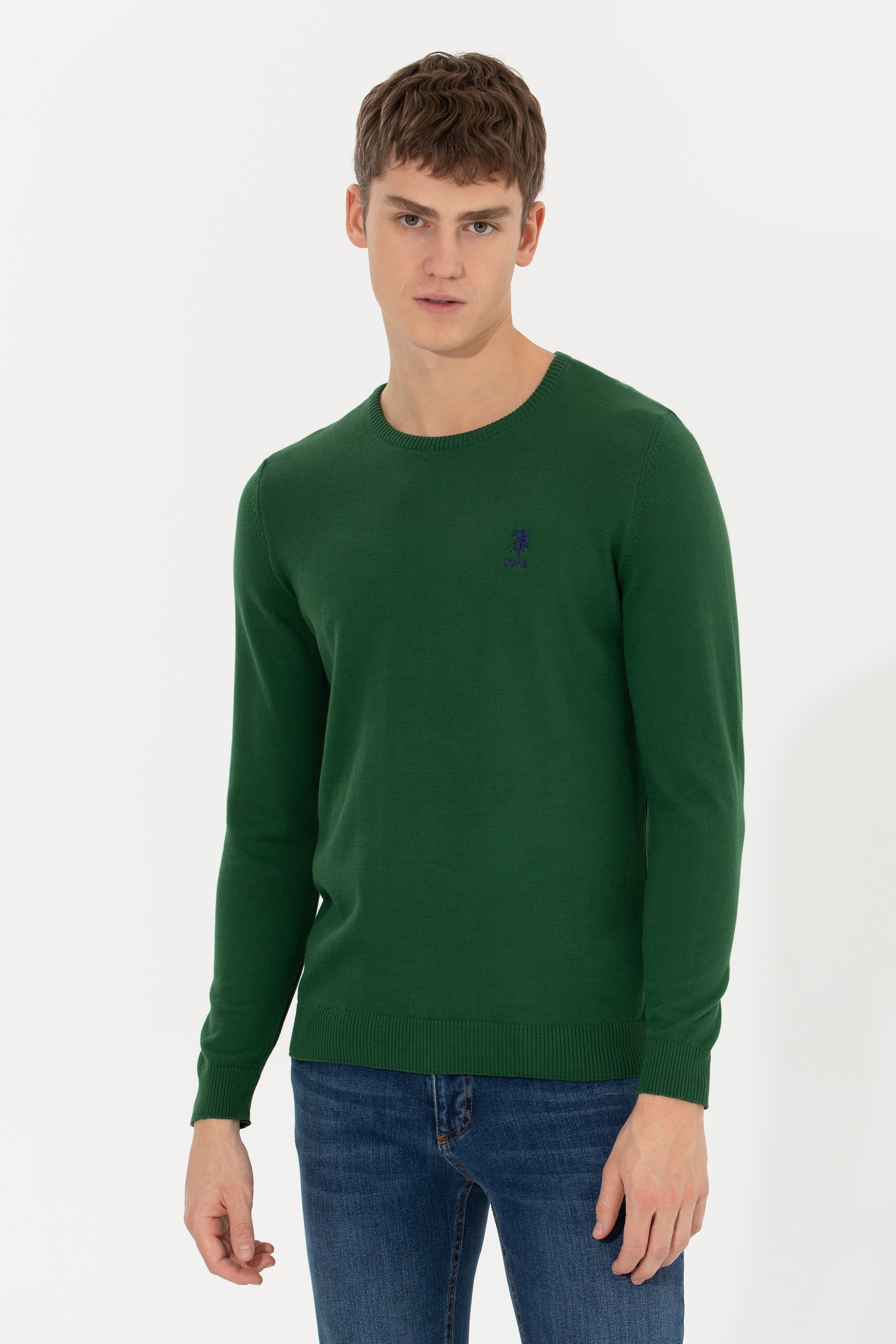Green Knitting Jumper