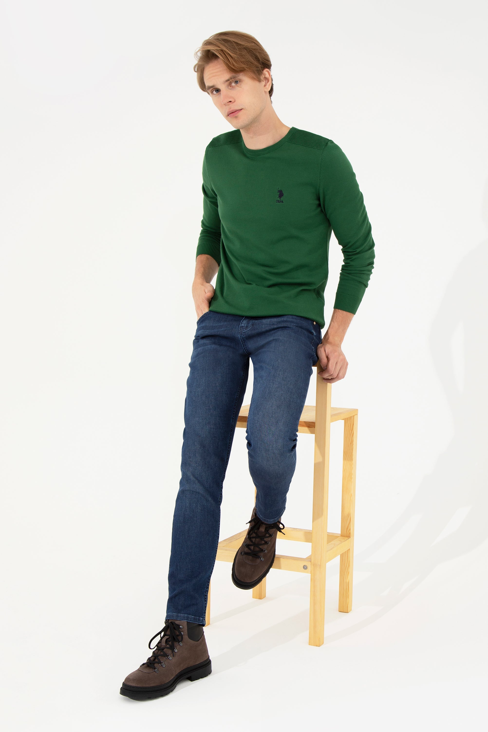 Green Knitting Jumper