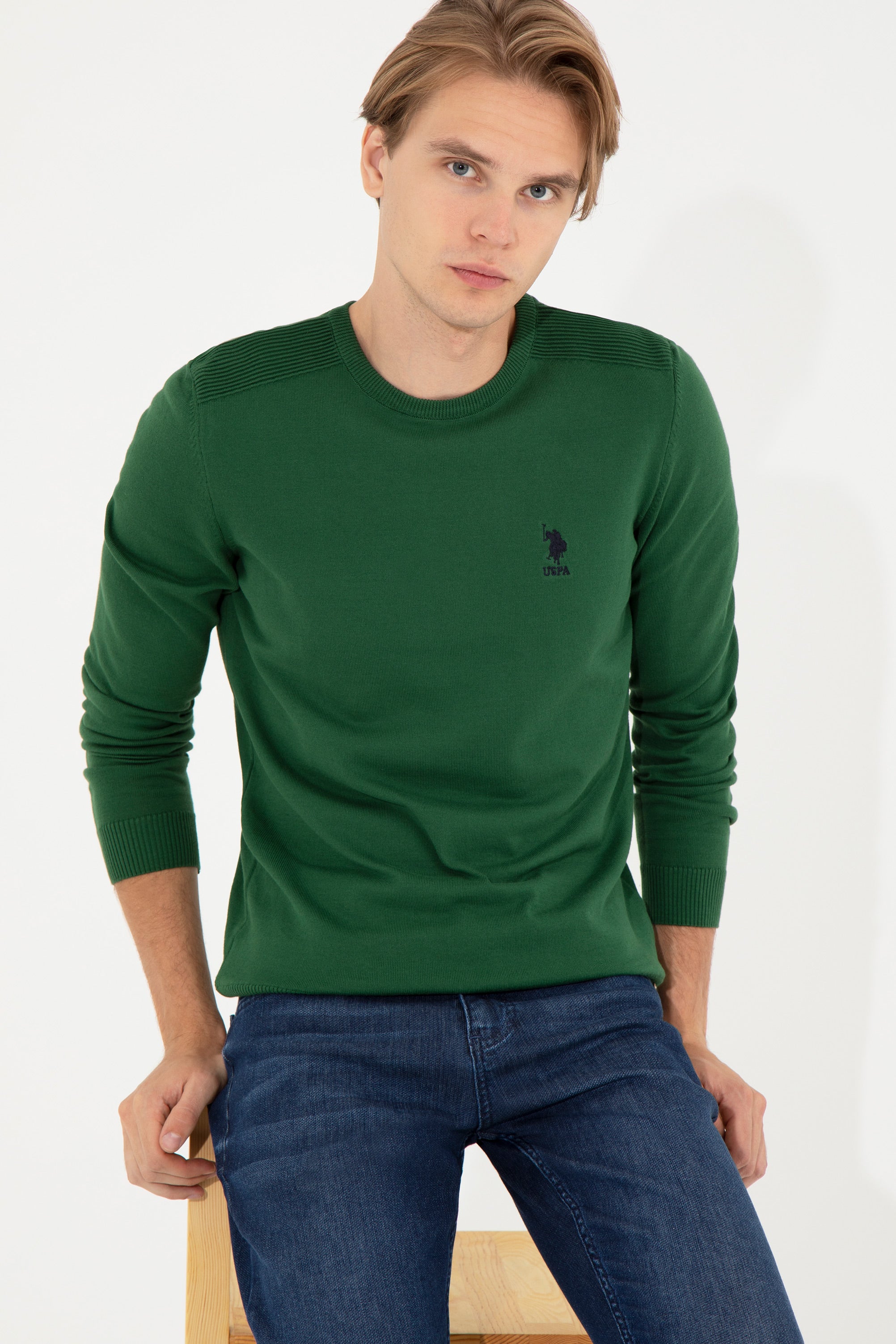 Green Knitting Jumper