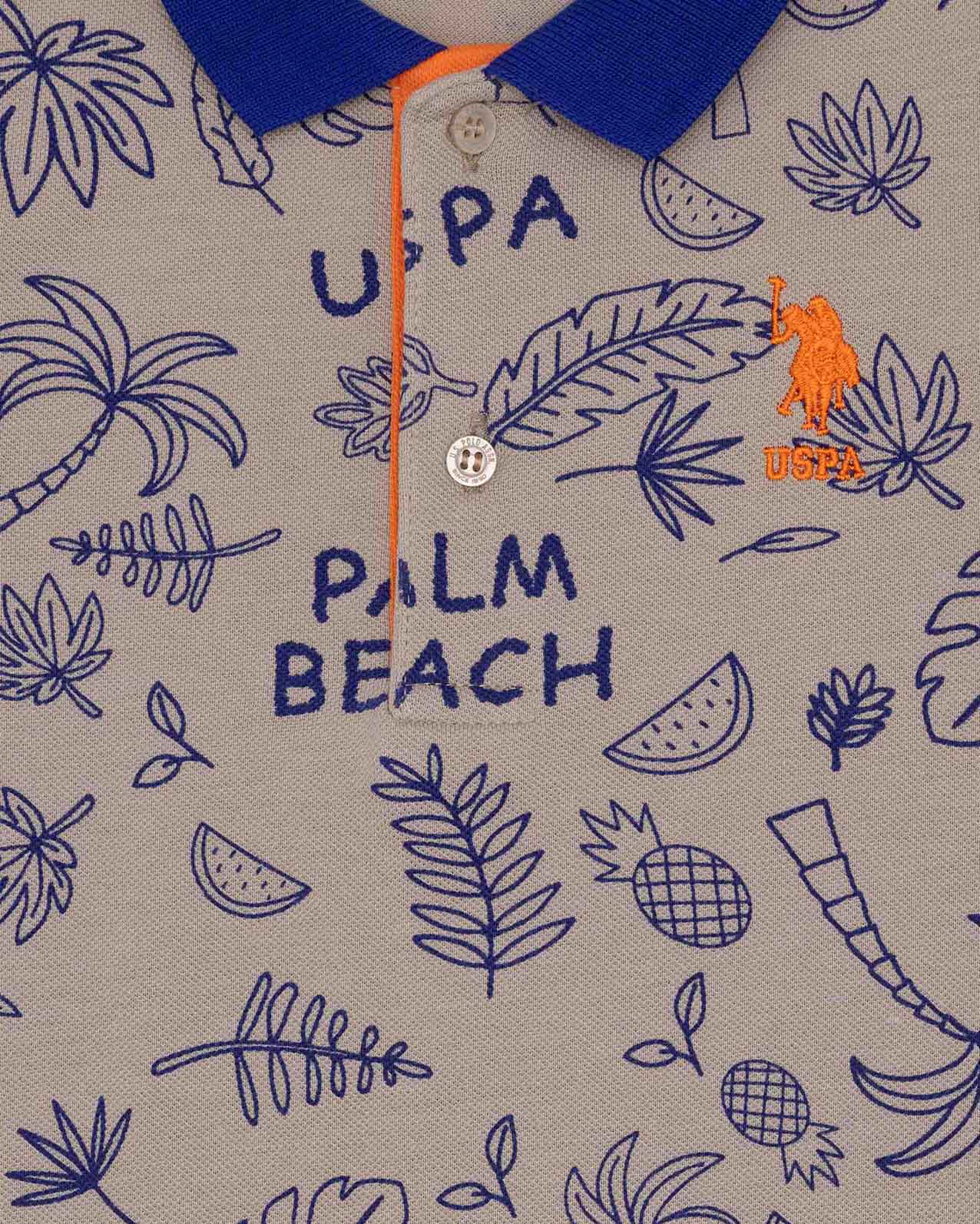 Beige Polo Neck T-Shirt