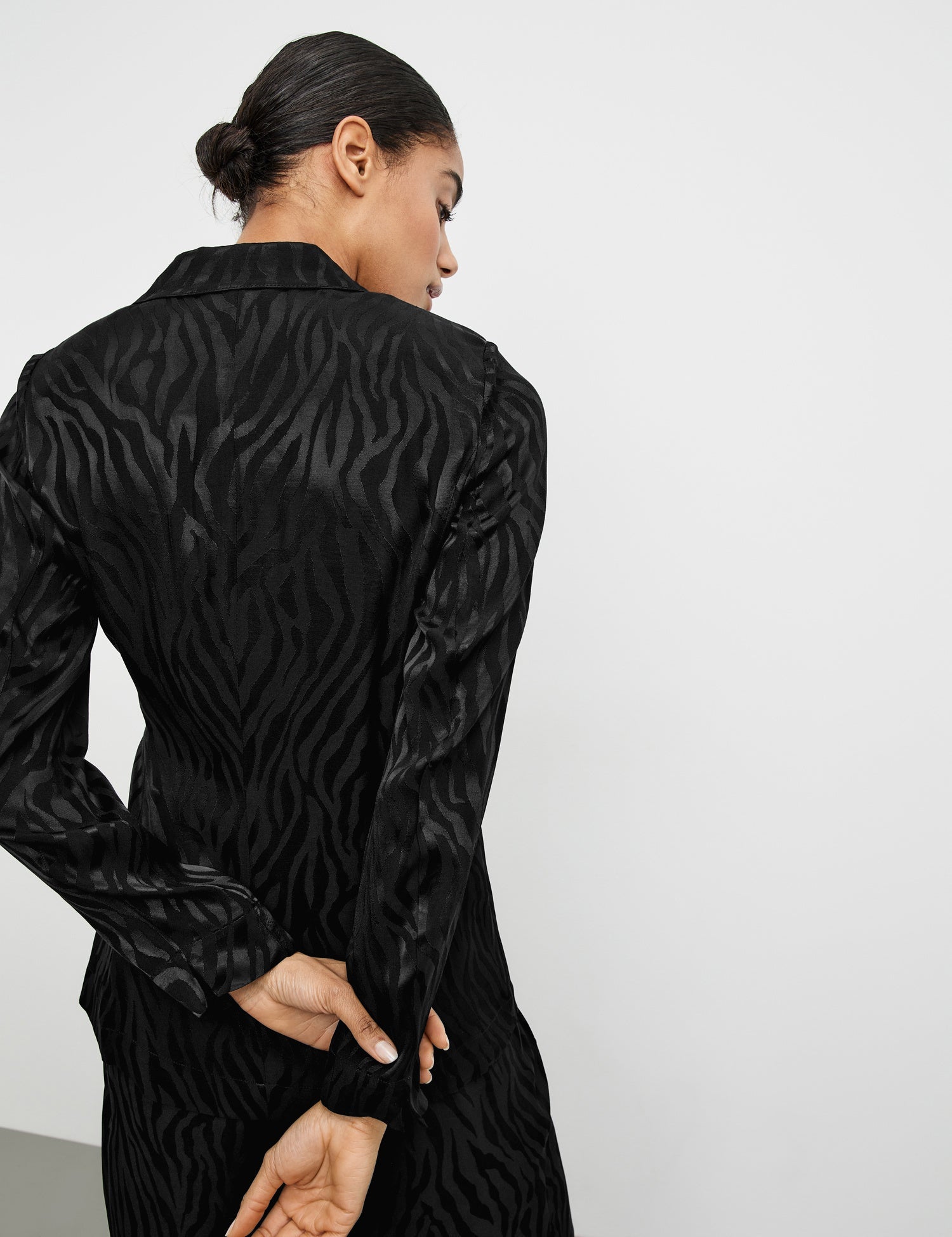 Blazer With A Satin Tiger Design