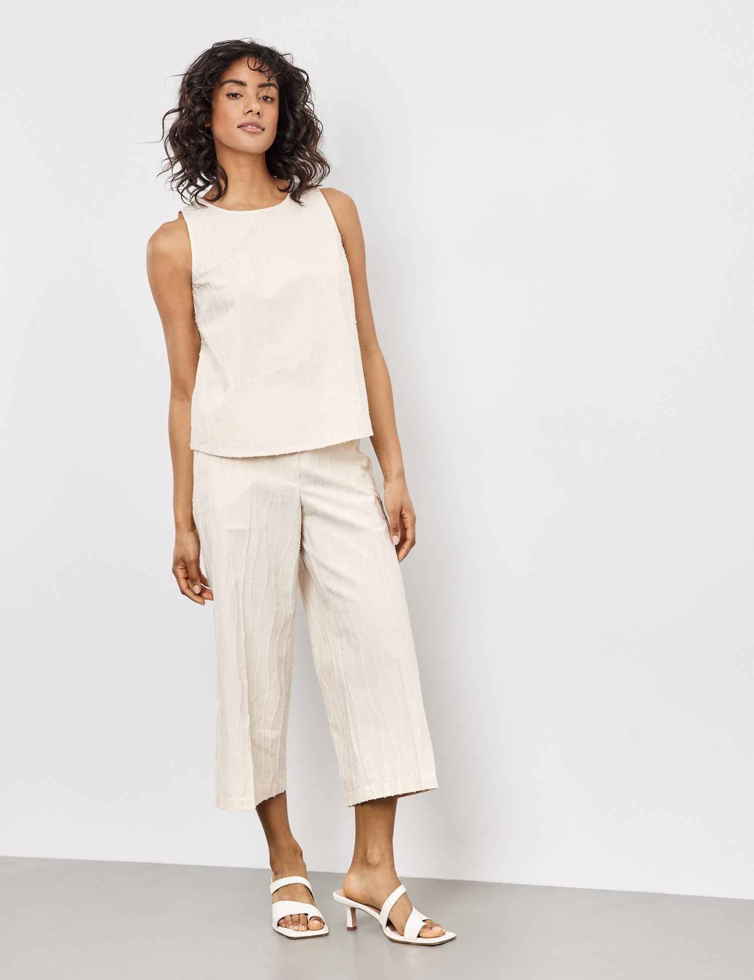 Blouse Top Made Of Textured Fabric