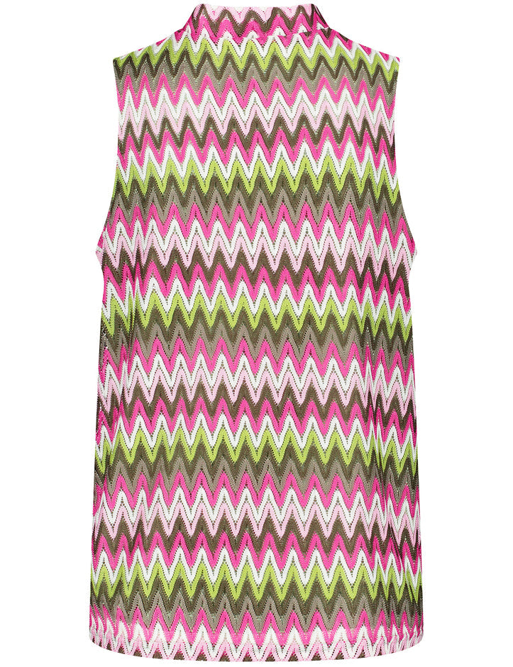 Knitted Top With A Bow Collar