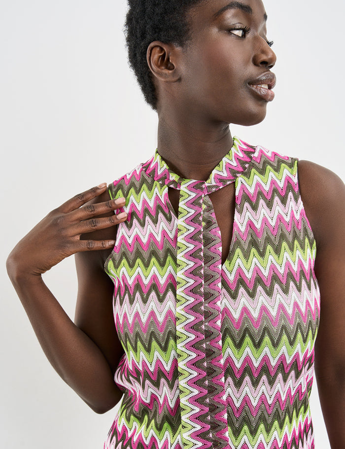 Knitted Top With A Bow Collar