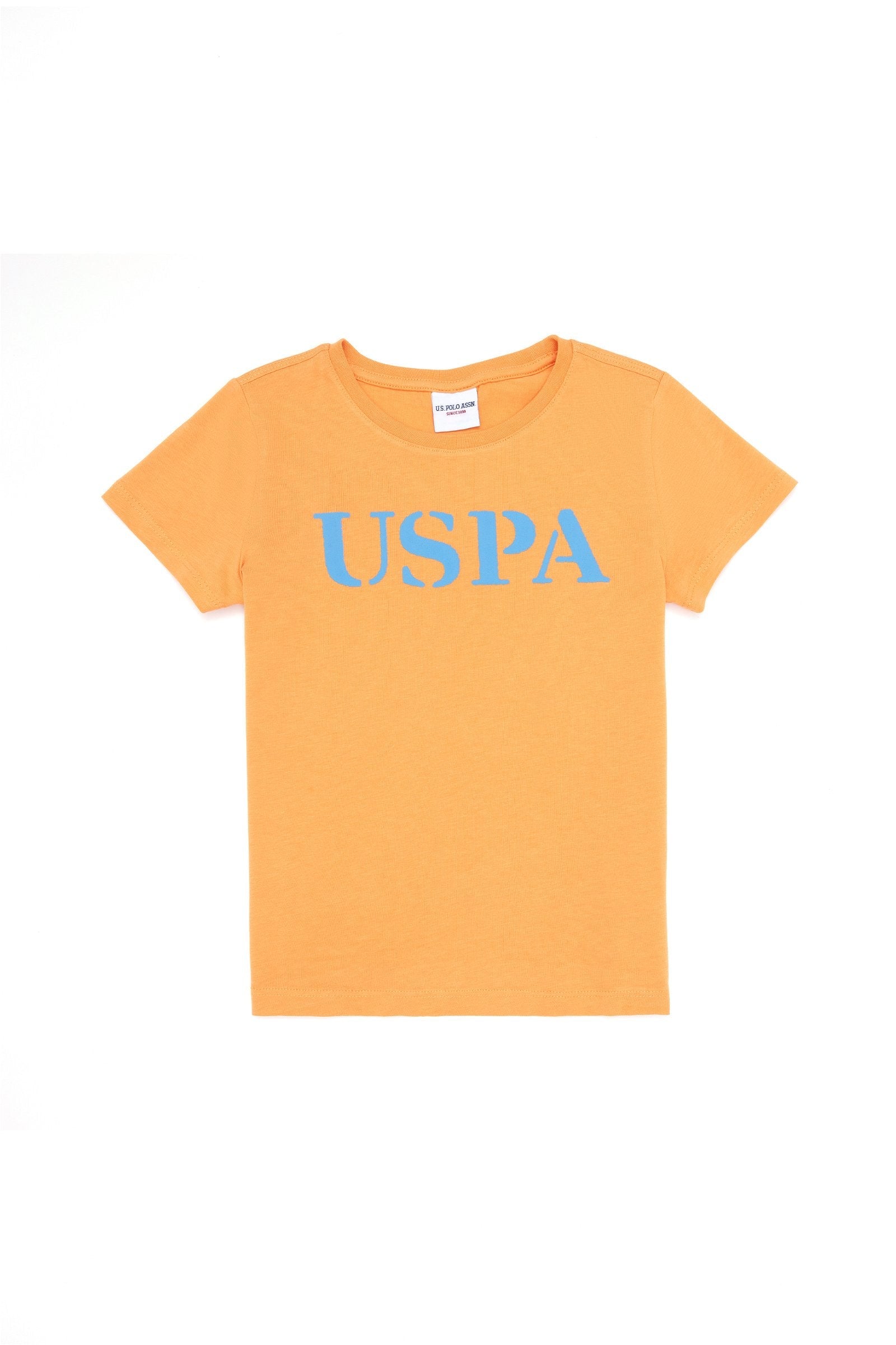 Orange Short Sleeve T-Shirt With Graphics