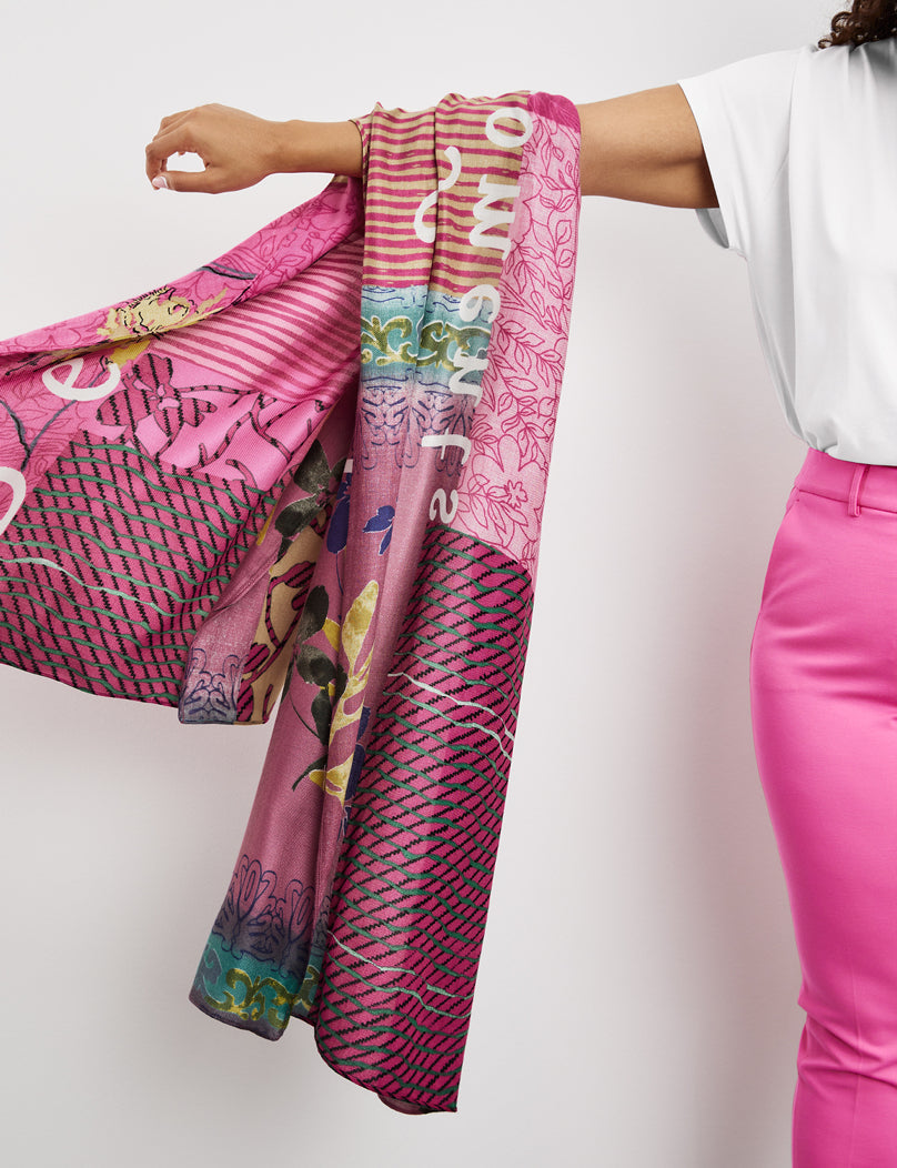 Scarf With A Floral Pattern