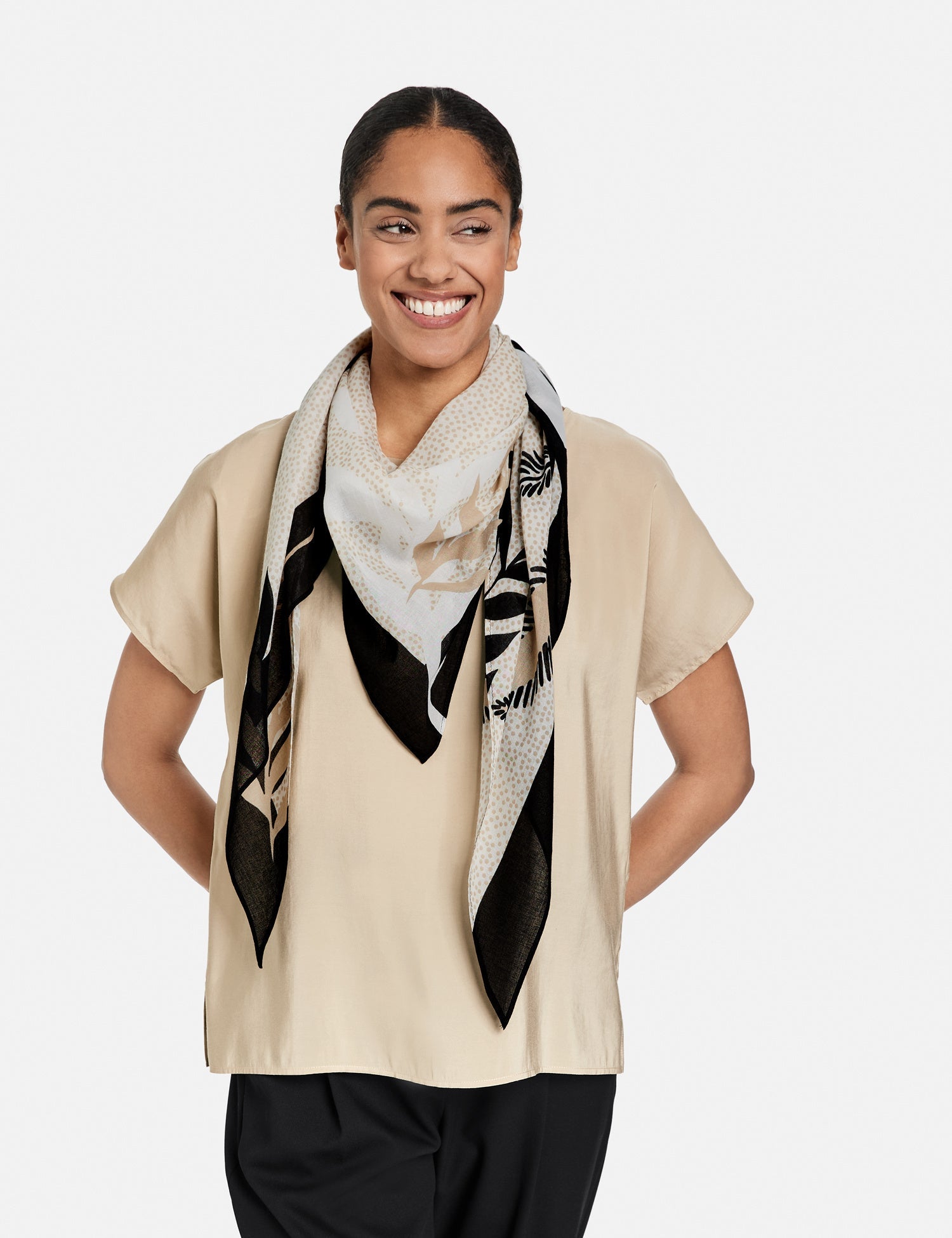 Scarf With A Floral Print