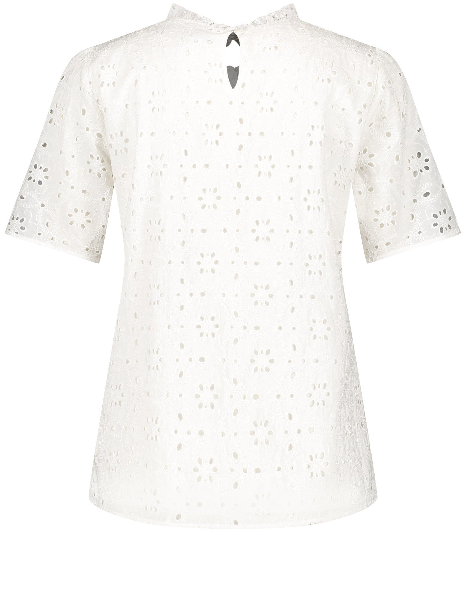 Short Sleeve Blouse With Broderie Anglaise