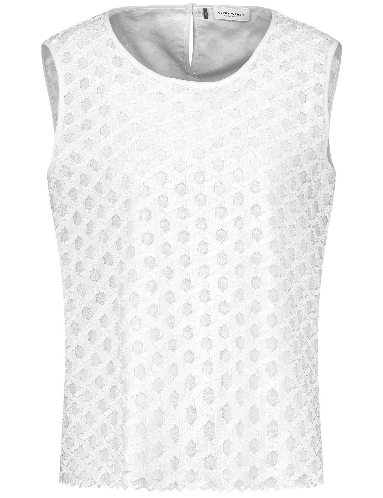 Sleeveless Blouse With Lace