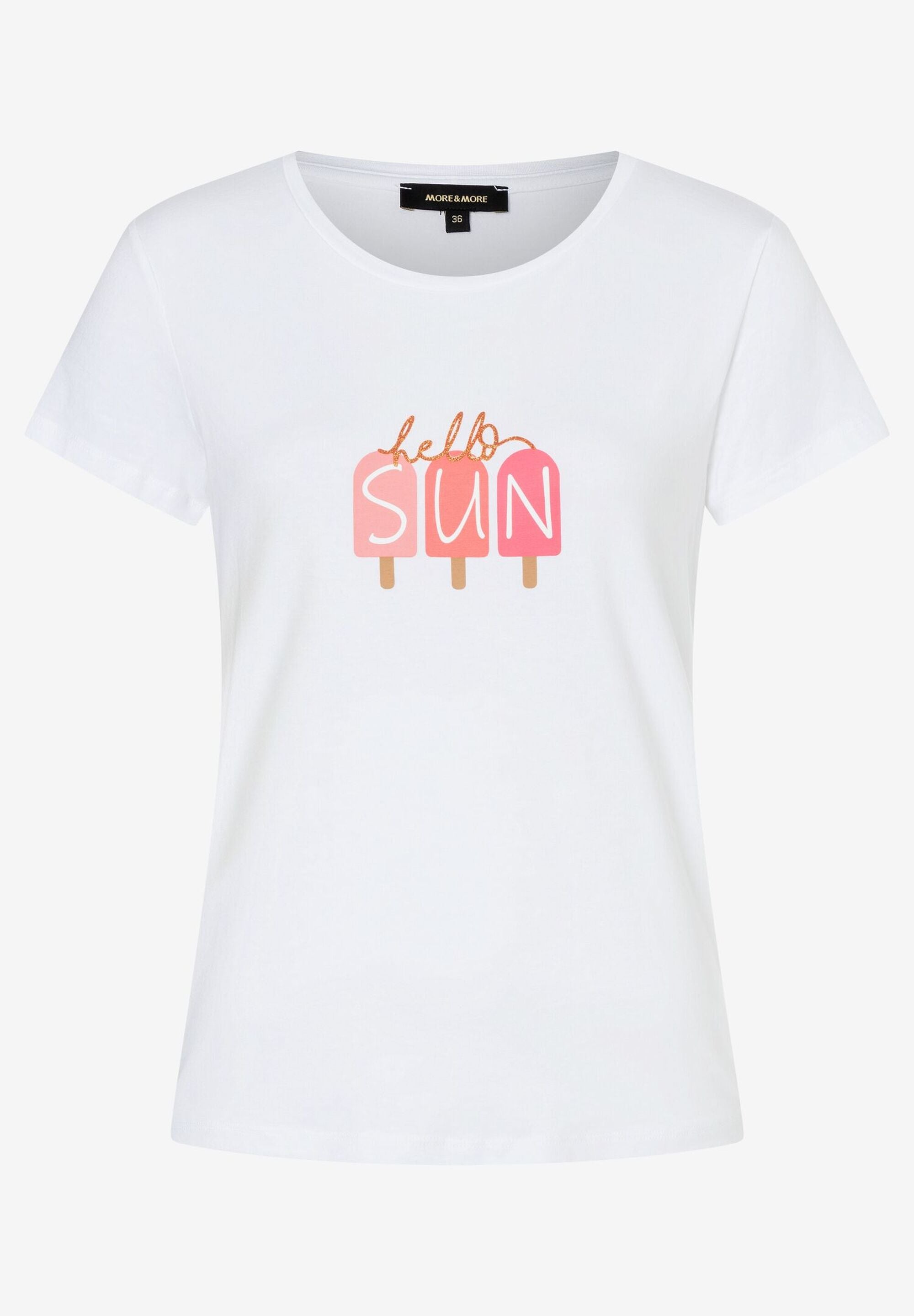 White T-Shirt With Front Print