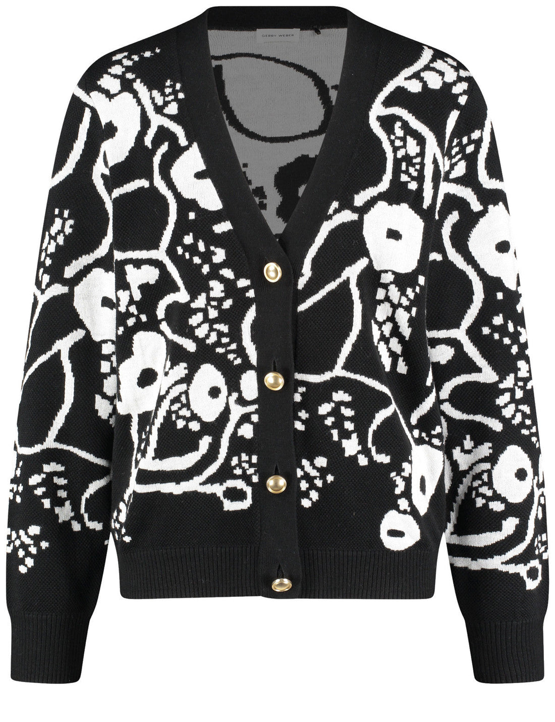 Gerry Weber_Black/Offwhite_Jacket knit_130054-57036_1049_01