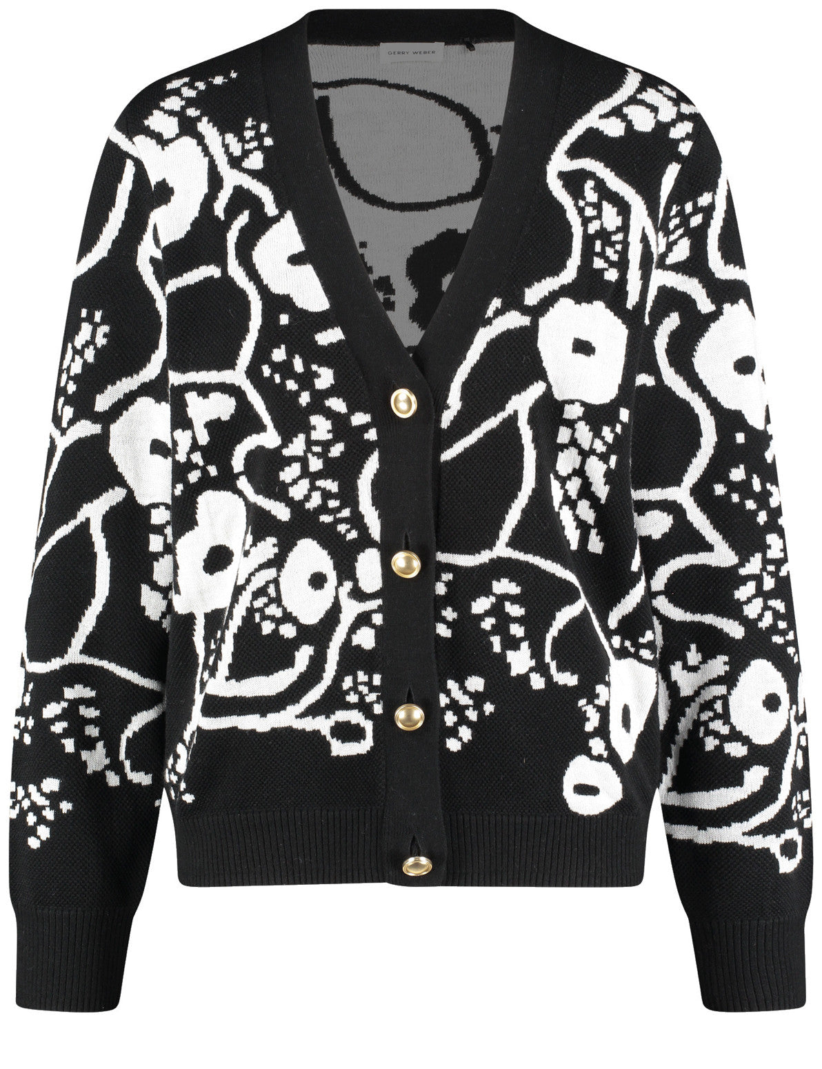 Gerry Weber_Black/Offwhite_Jacket knit_130054-57036_1049_01